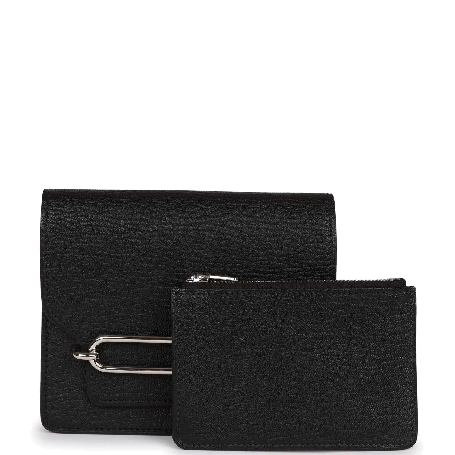 Hermes Roulis Slim Wallet Black Chevre Mysore Palladium Hardware — фото 8