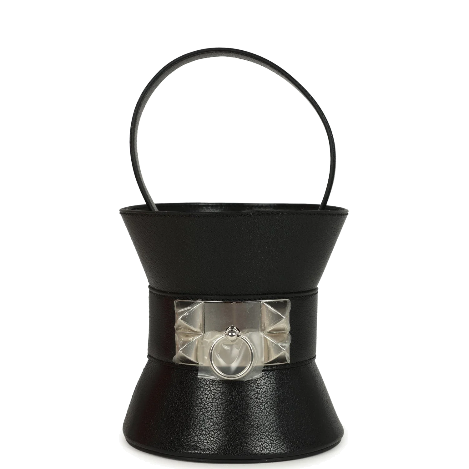 Hermes Mini Medor Bag Black Chevre Chamkila Palladium Hardware — фото 2
