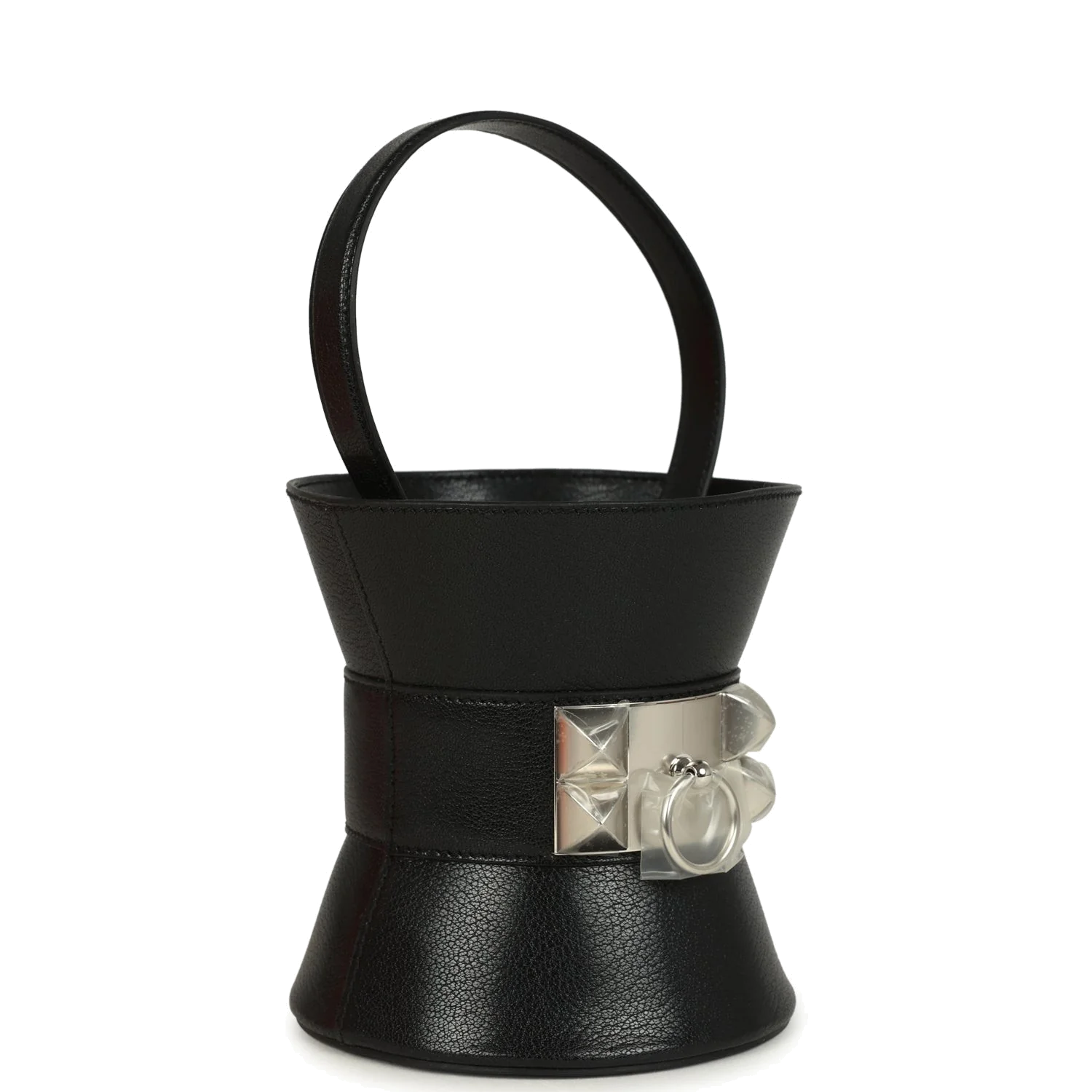 Hermes Mini Medor Bag Black Chevre Chamkila Palladium Hardware — фото 3