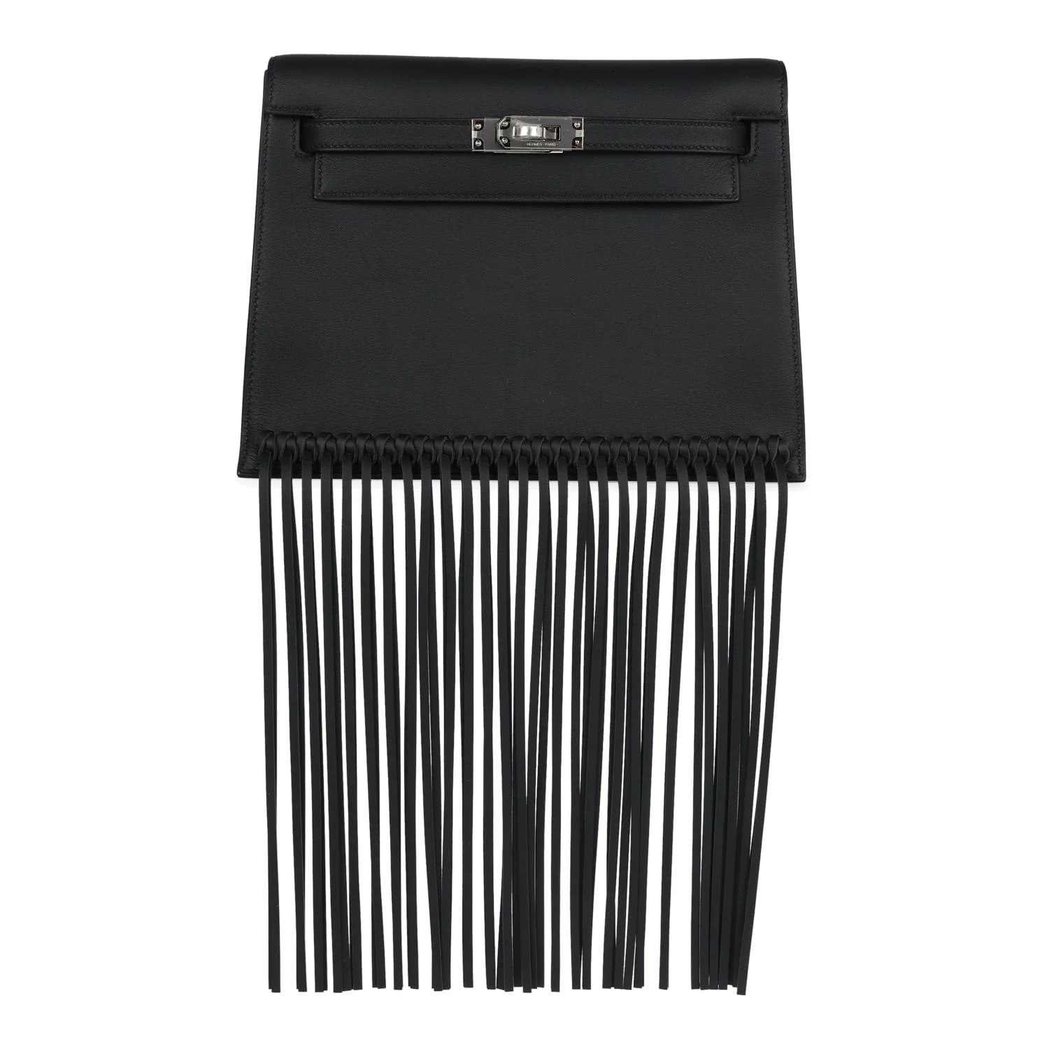 Hermes Kelly Danse Anate Black Swift Palladium Hardware — фото 2