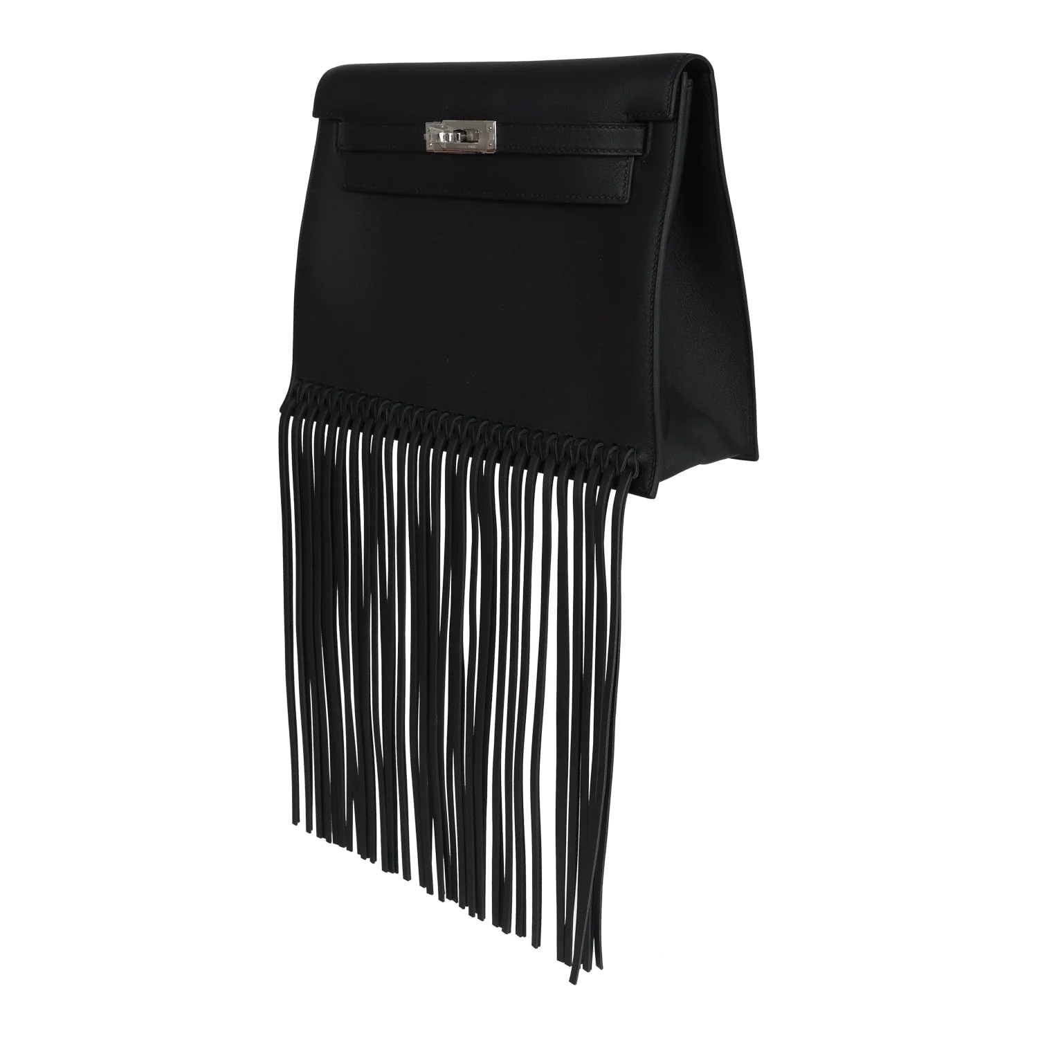 Hermes Kelly Danse Anate Black Swift Palladium Hardware — фото 6