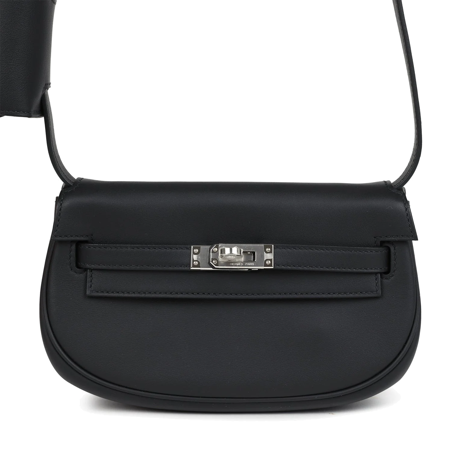 Hermes Kelly Moove Black Swift Palladium Hardware — фото 2