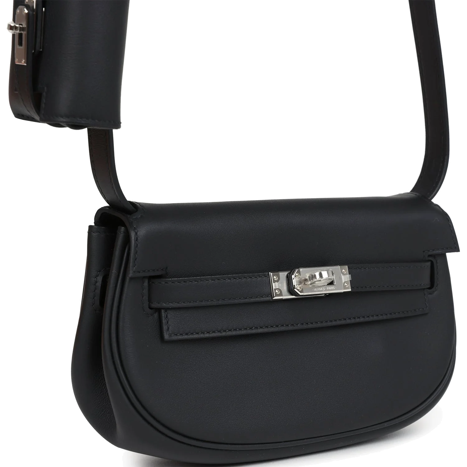 Hermes Kelly Moove Black Swift Palladium Hardware — фото 3