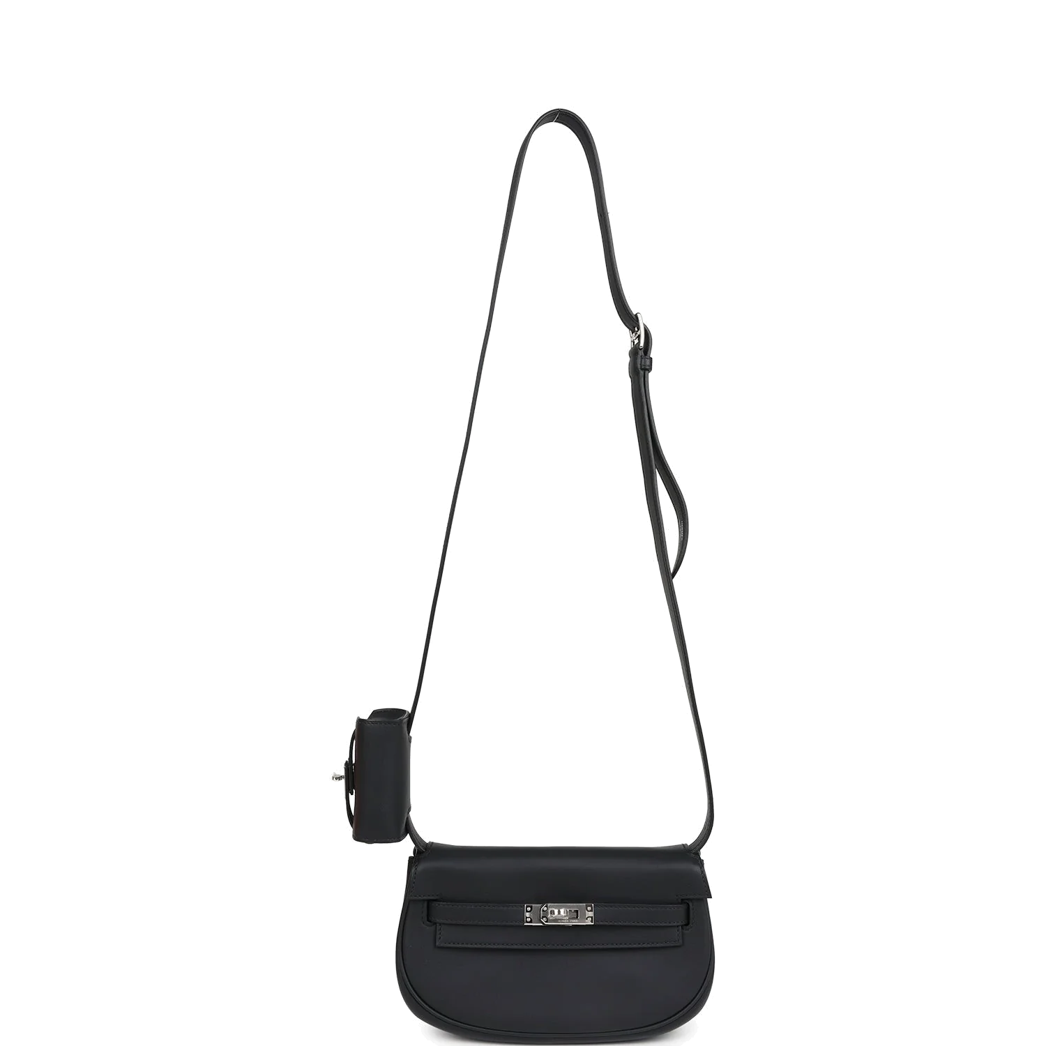 Hermes Kelly Moove Black Swift Palladium Hardware — фото 7