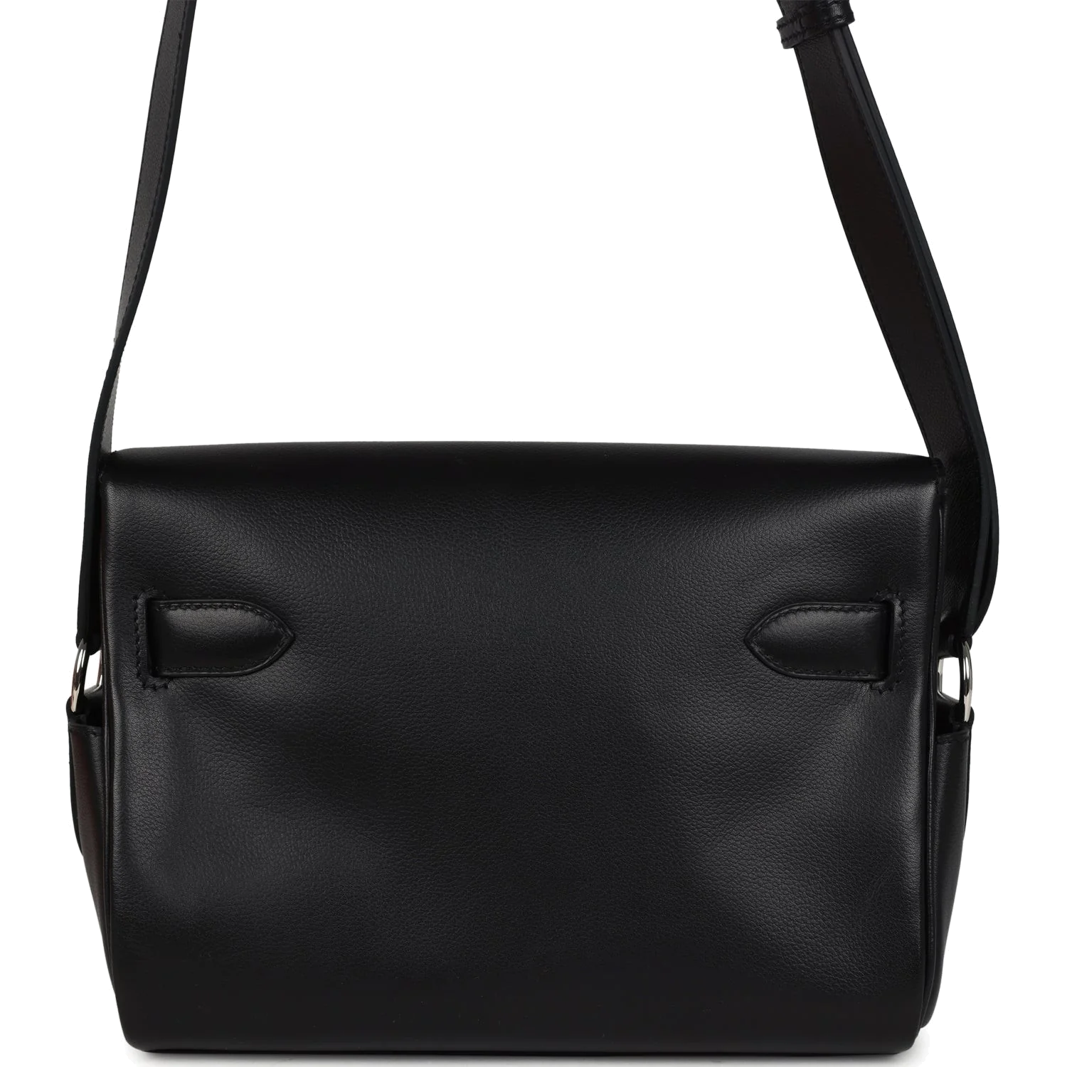 Hermes Kelly Messenger PM Black Evergrain Palladium Hardware — фото 5