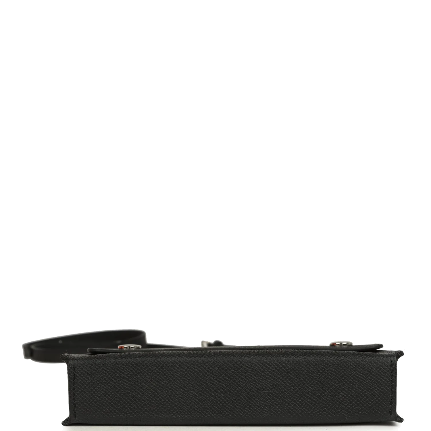 Hermes Hermesnap Wallet Black Epsom Lacquered Palladium Hardware — фото 8