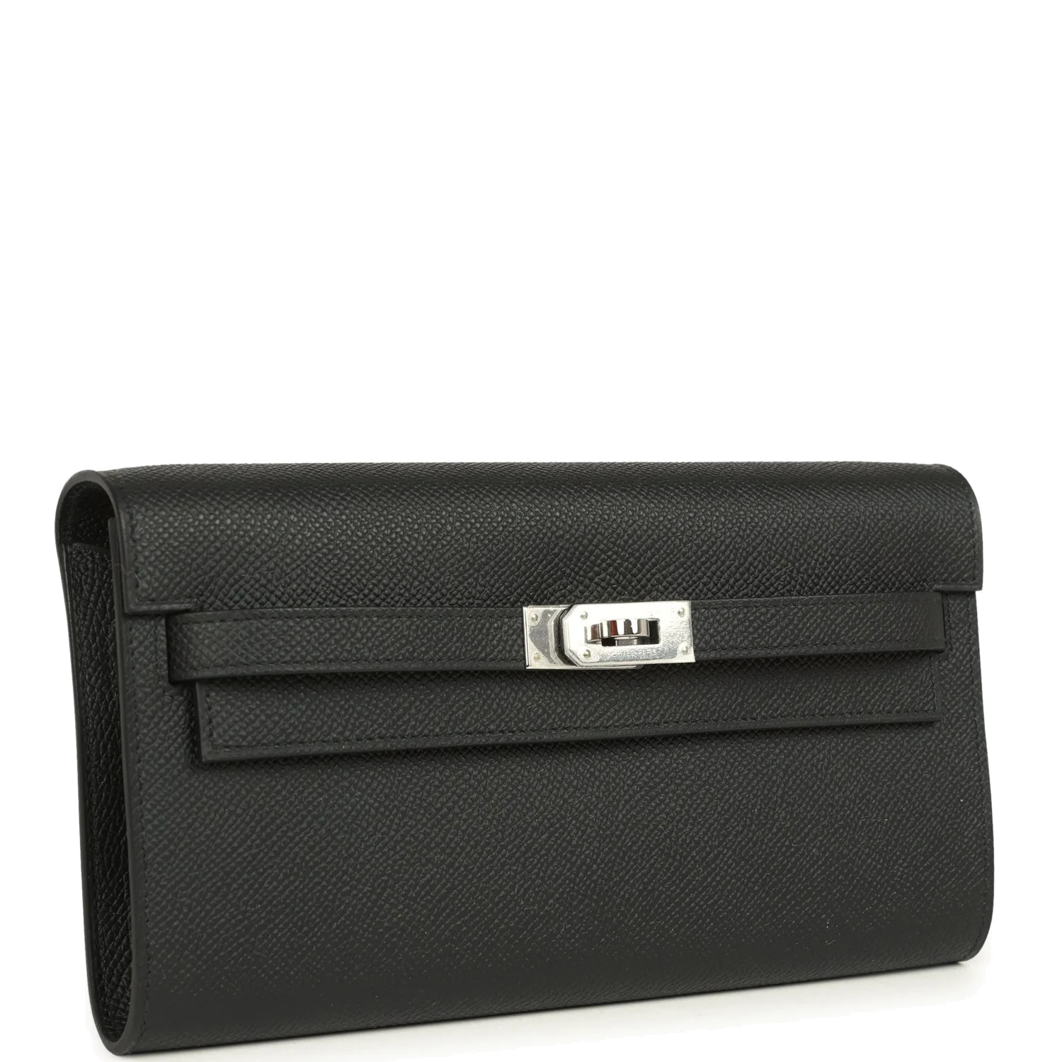 Hermes Kelly Wallet To Go Black Epsom Palladium Hardware — фото 3