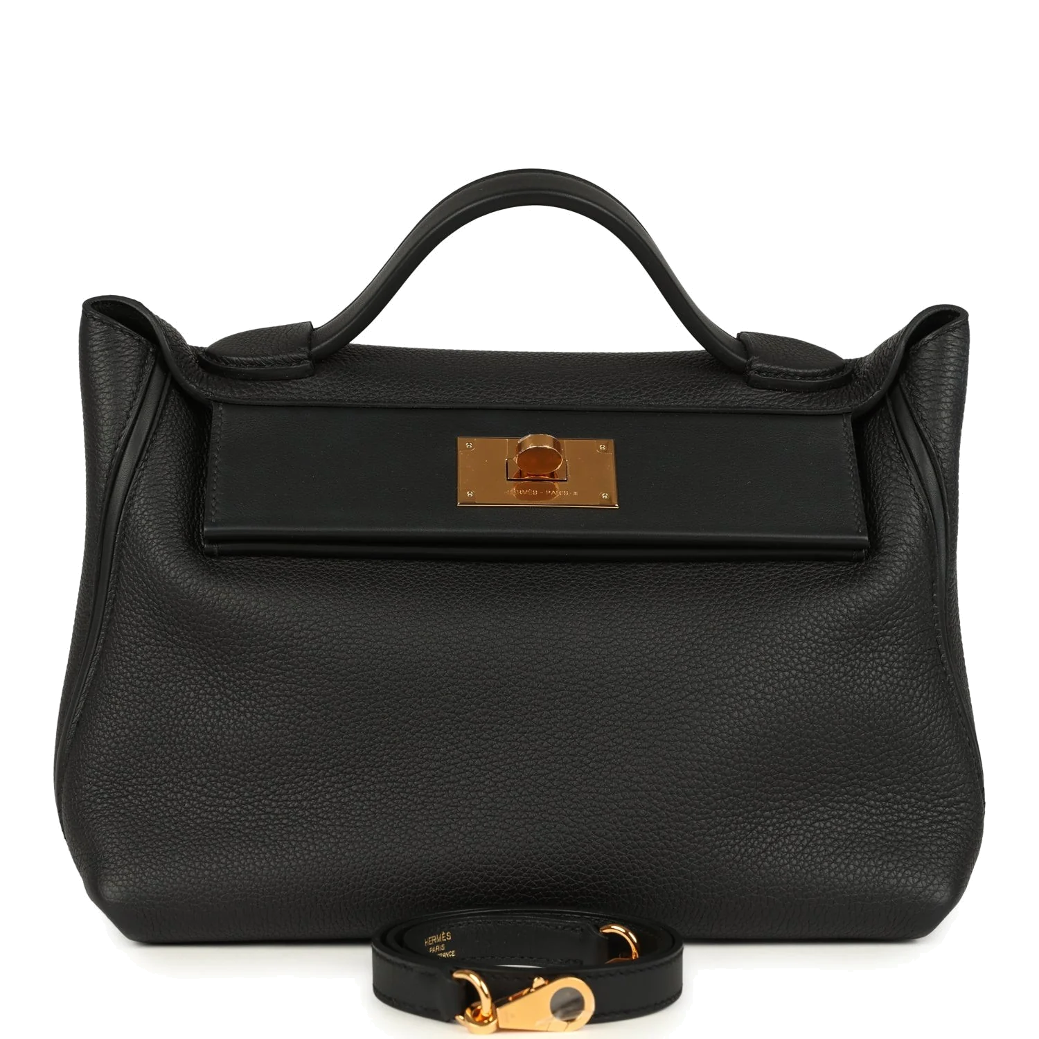 Hermes 24/24 29 Black Togo and Swift Gold Hardware — фото 2