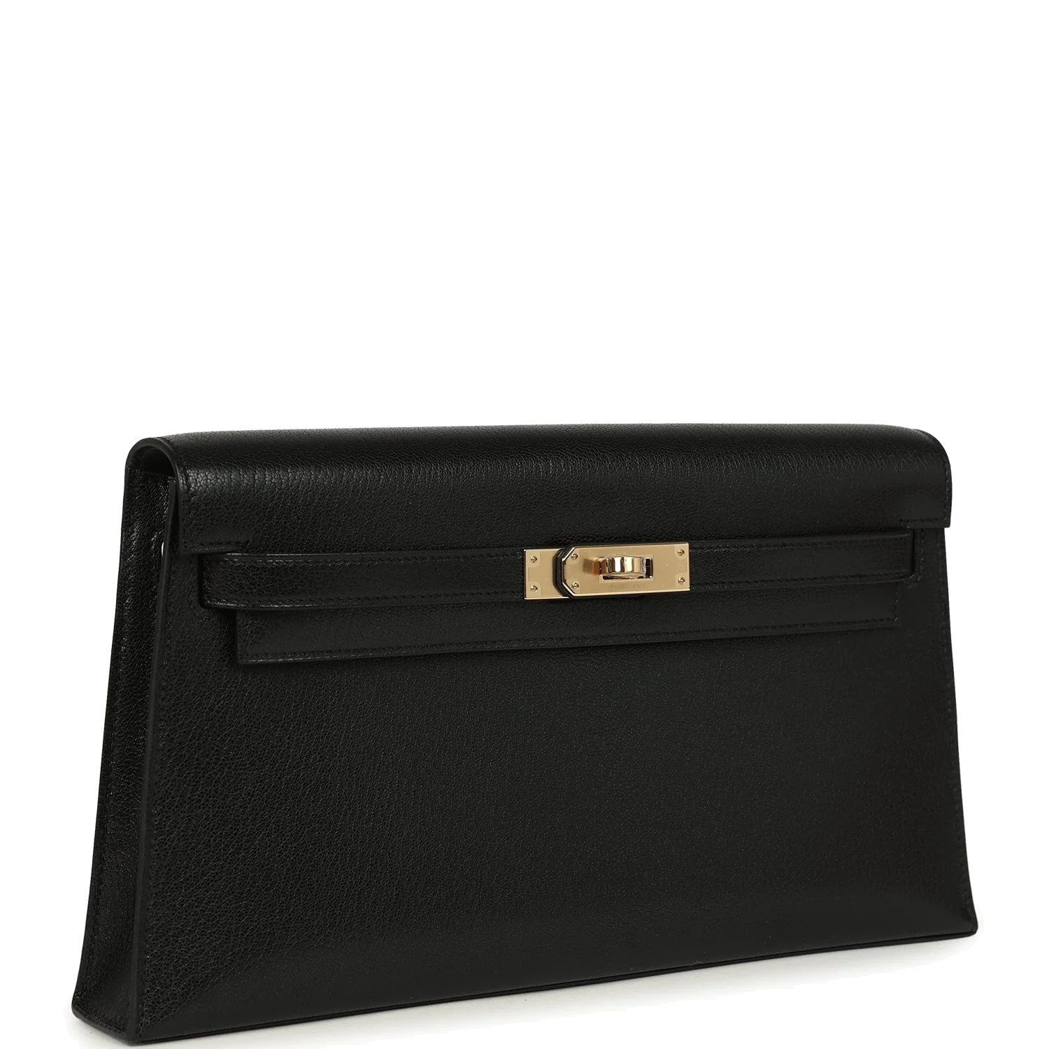 Hermes Kelly Elan Black Chevre Chamkila Permabrass Hardware — фото 3