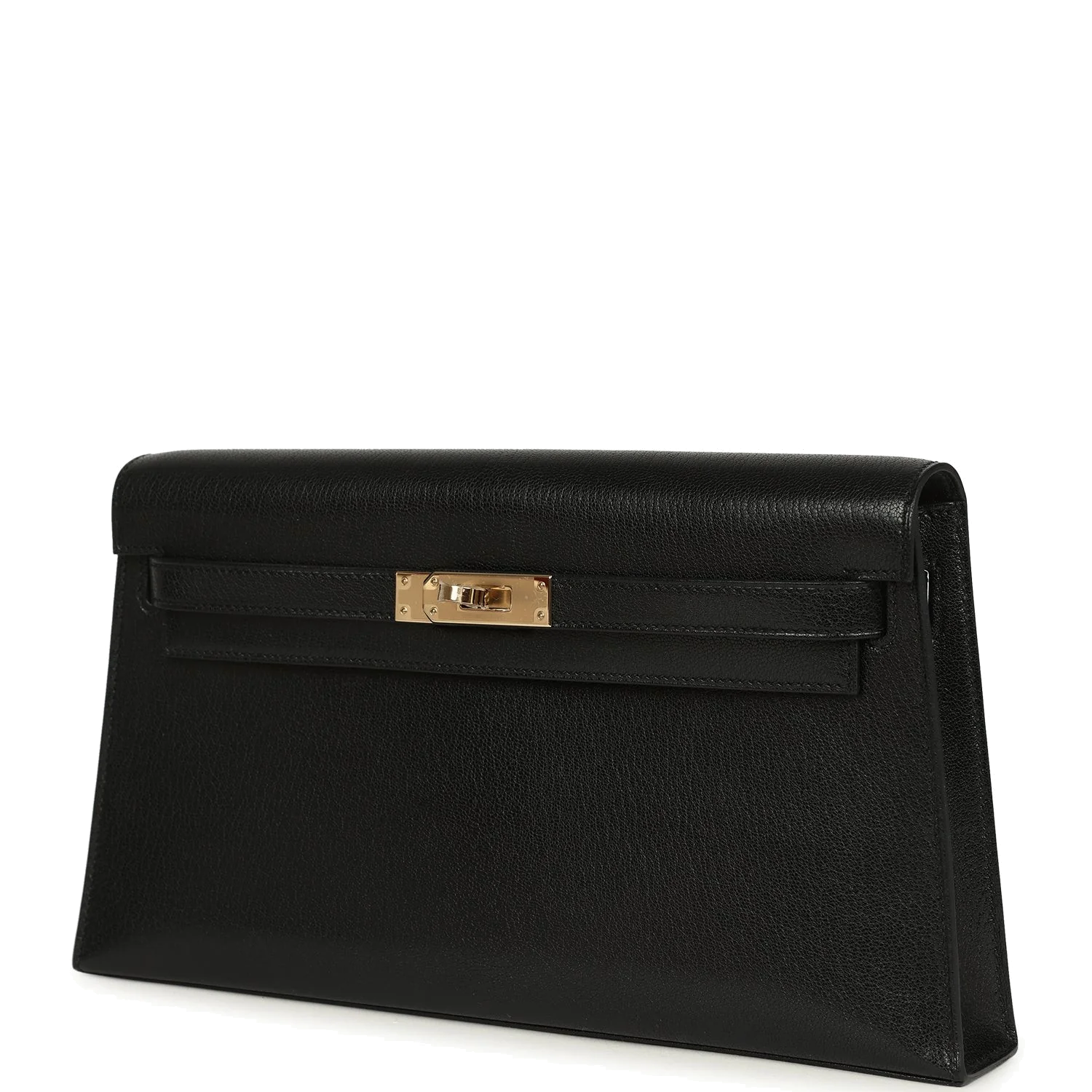 Hermes Kelly Elan Black Chevre Chamkila Permabrass Hardware — фото 6