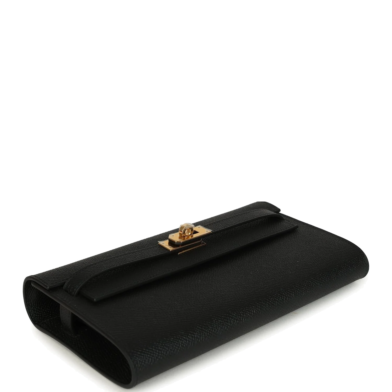Hermes Kelly Wallet To Go Black Epsom Gold Hardware — фото 7