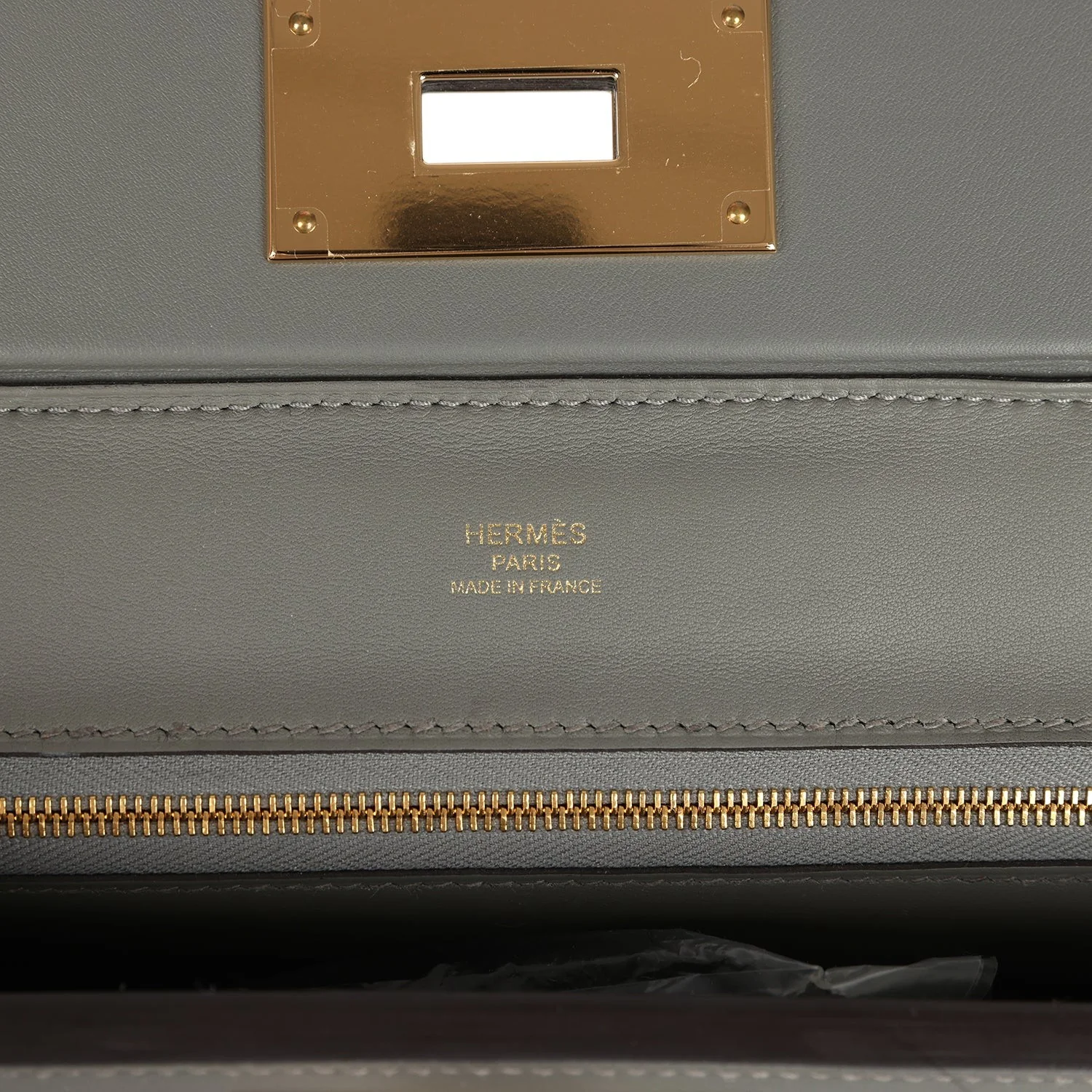 Hermes Mini 24/24 Bag Etain Evercolor and Swift Gold Hardware — фото 8