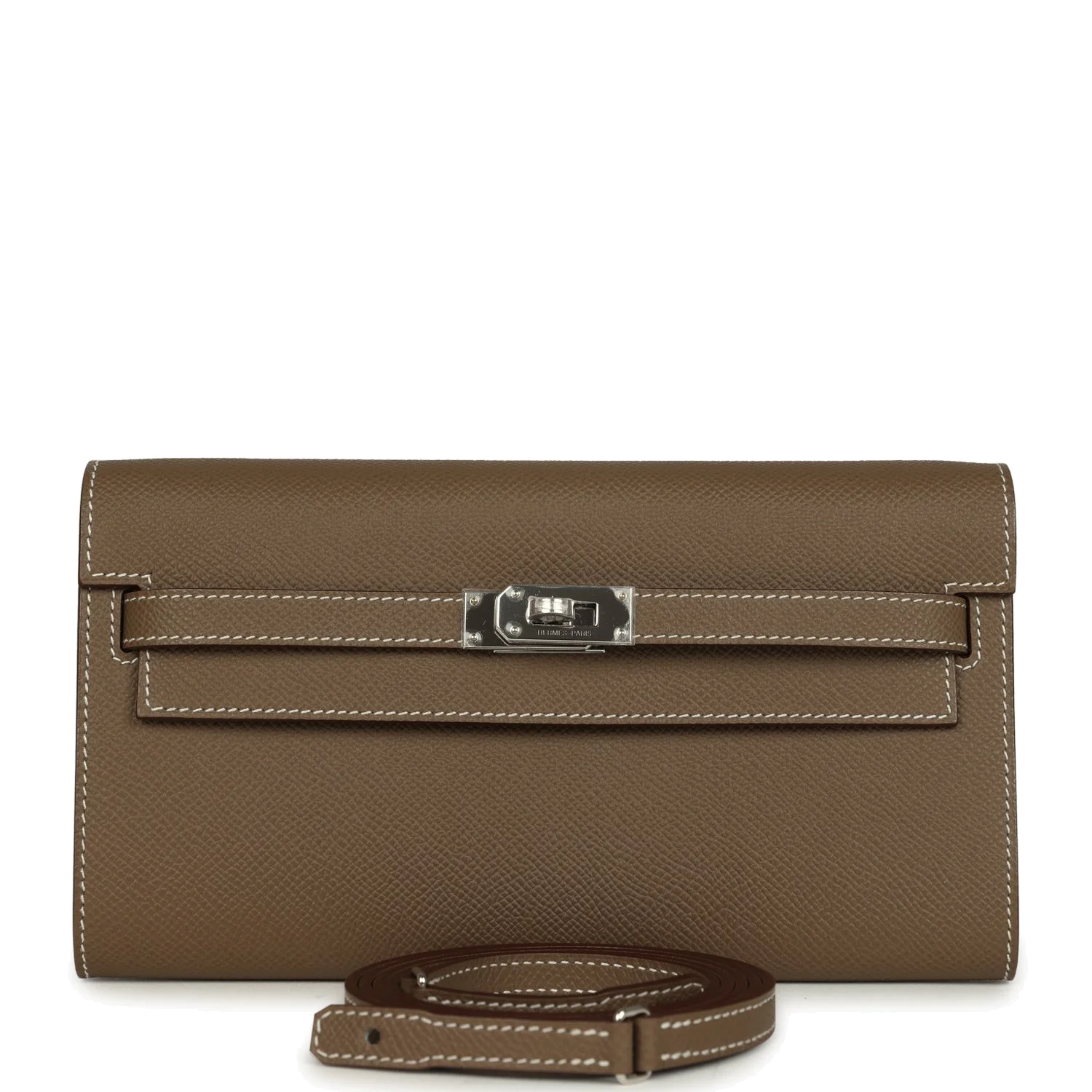 Hermes Kelly Wallet To Go Etoupe Epsom Palladium Hardware