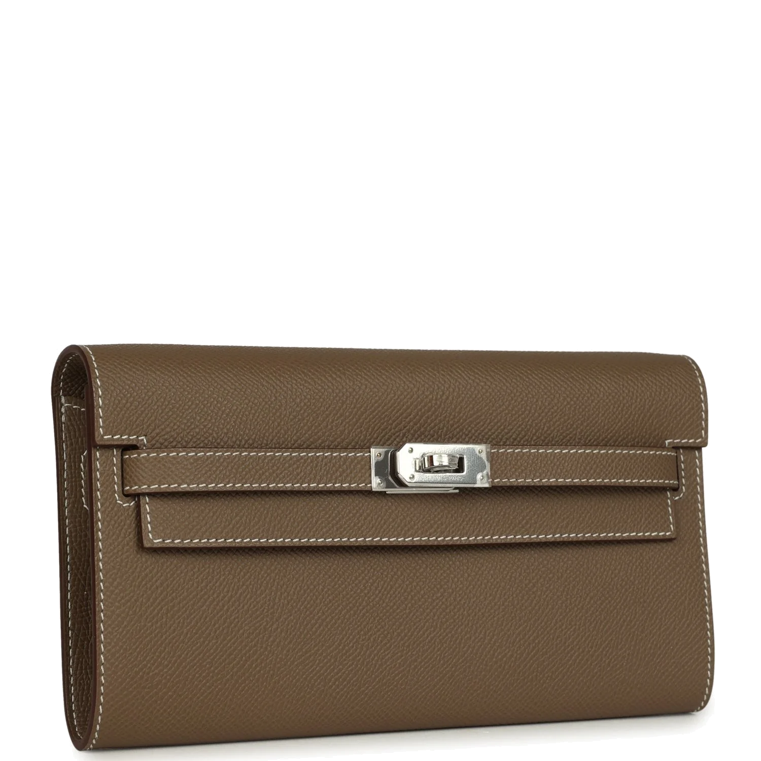 Hermes Kelly Wallet To Go Etoupe Epsom Palladium Hardware — фото 3