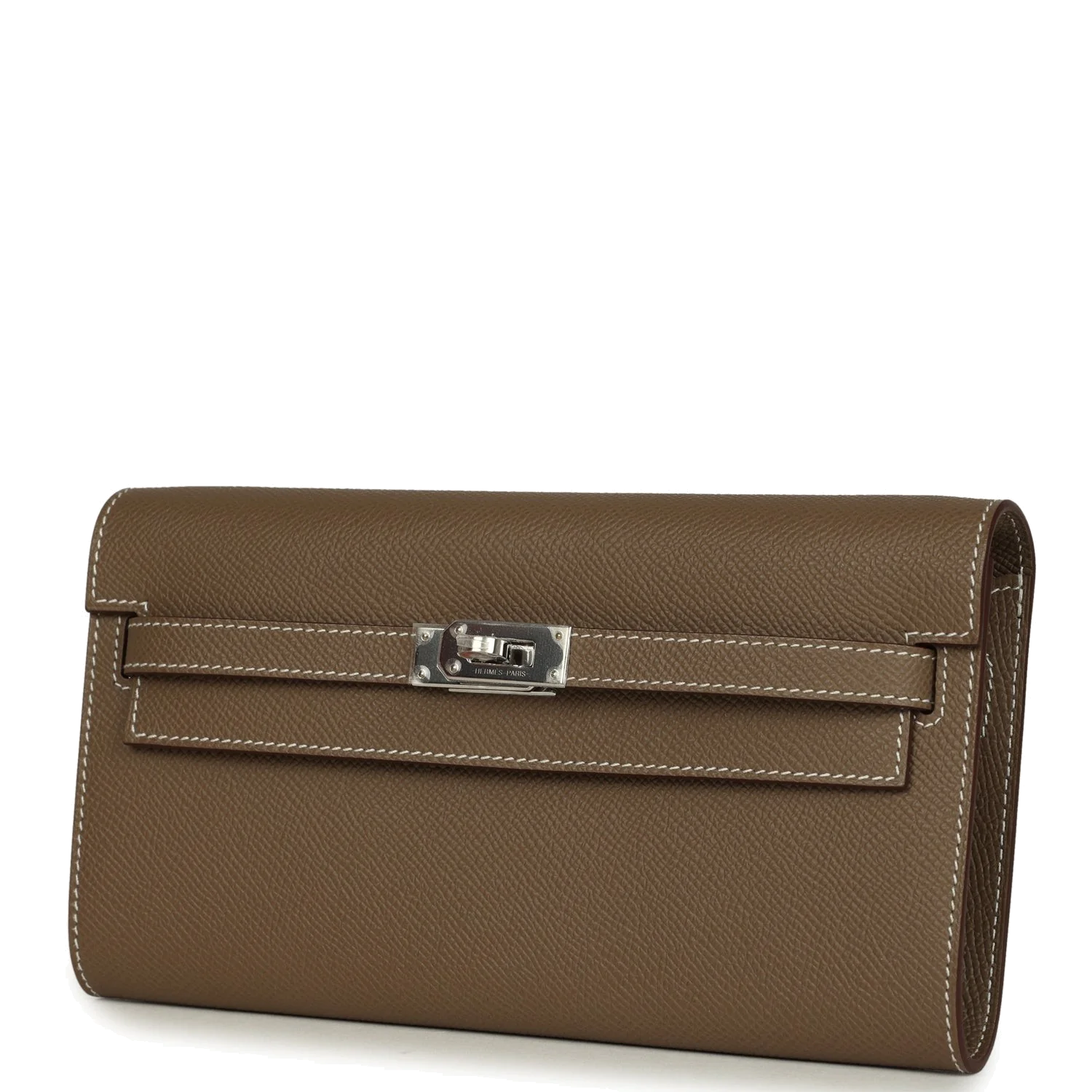 Hermes Kelly Wallet To Go Etoupe Epsom Palladium Hardware — фото 6