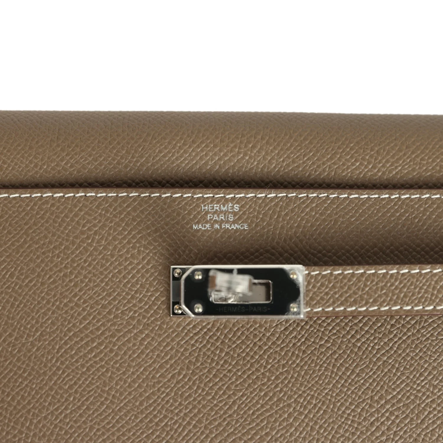 Hermes Kelly Wallet To Go Etoupe Epsom Palladium Hardware — фото 8