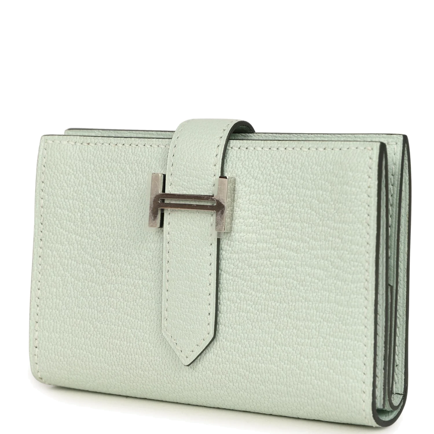 Hermes Bearn Mini Wallet Vert Peppermint Chevre Mysore Palladium Hardware — фото 6
