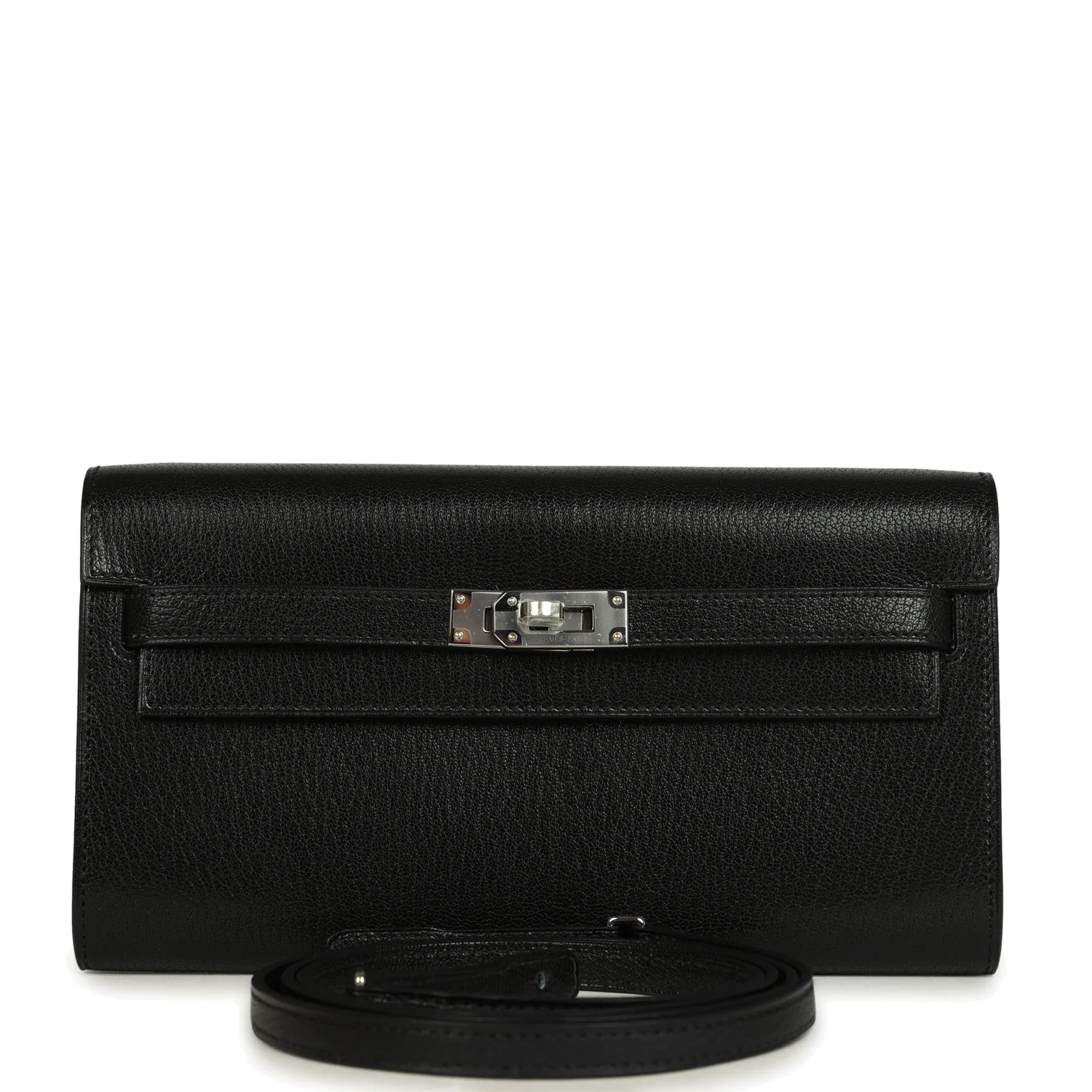 Hermes Kelly Wallet To Go Black Chevre Chamkila Palladium Hardware — фото 2
