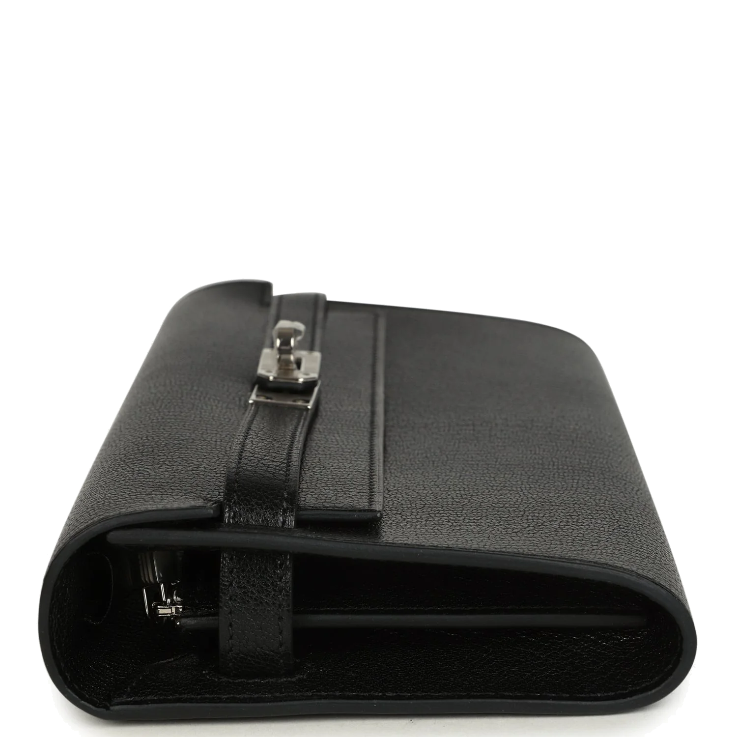 Hermes Kelly Wallet To Go Black Chevre Chamkila Palladium Hardware — фото 4