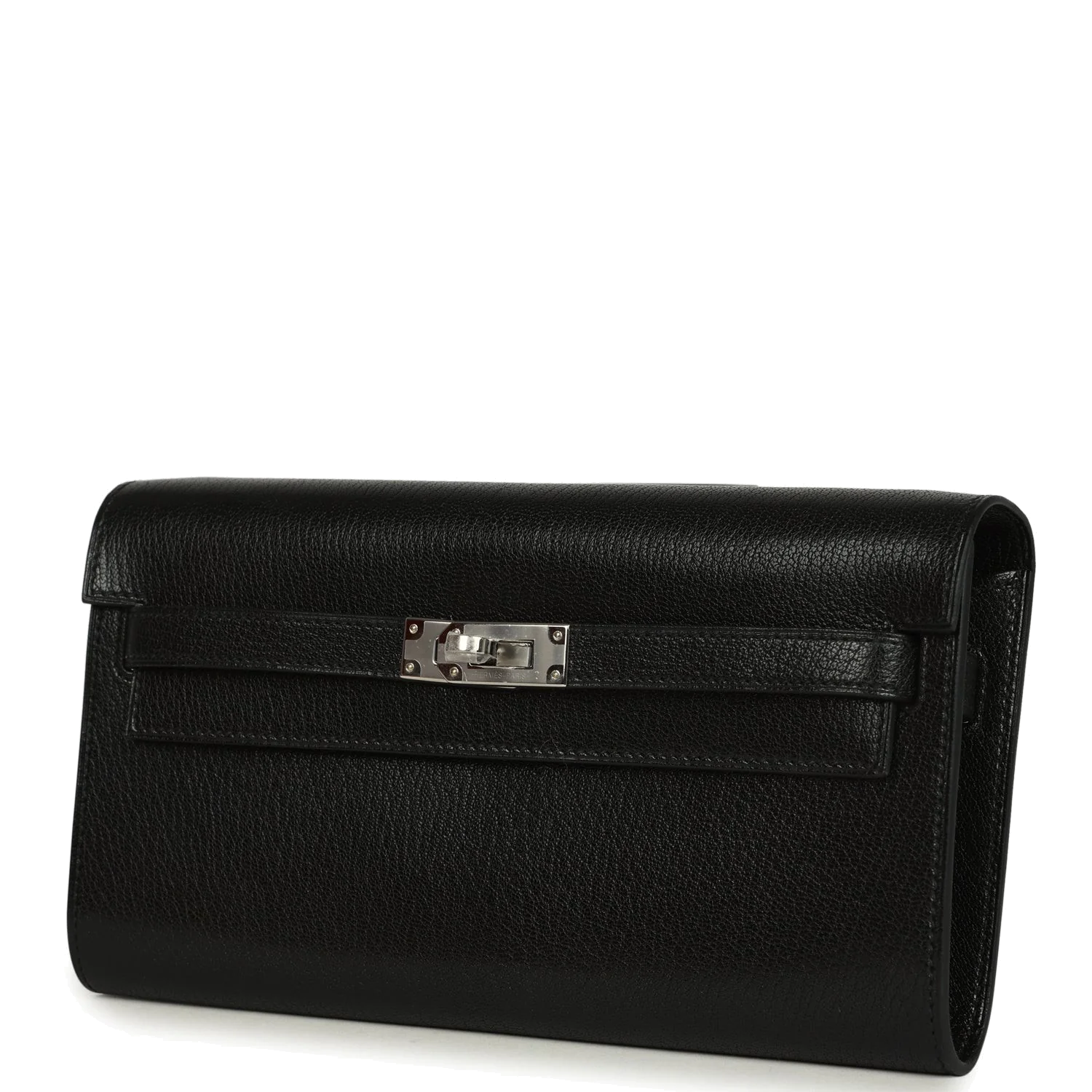 Hermes Kelly Wallet To Go Black Chevre Chamkila Palladium Hardware — фото 6