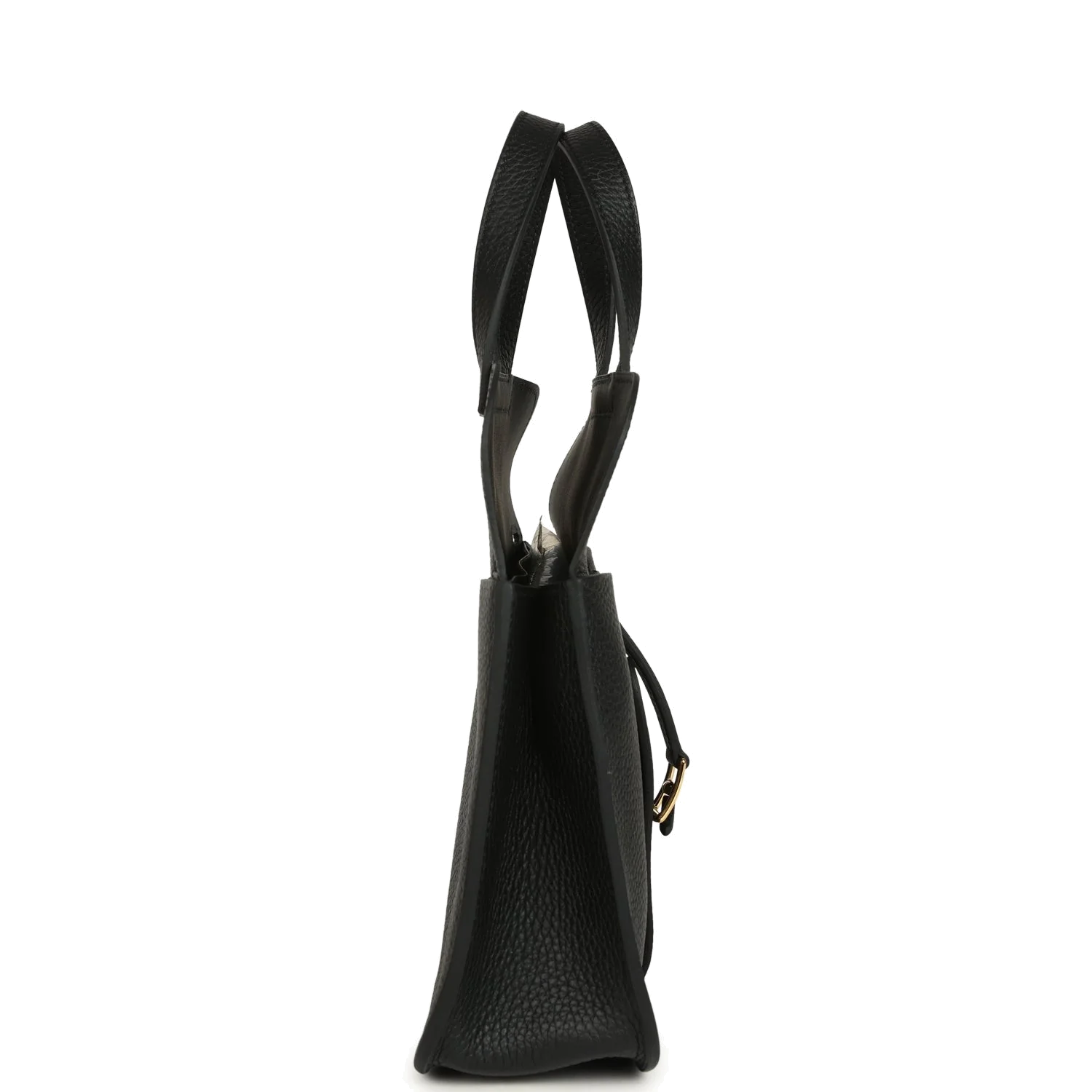 Hermes Halzan 25 Black Clemence Gold Hardware — фото 6