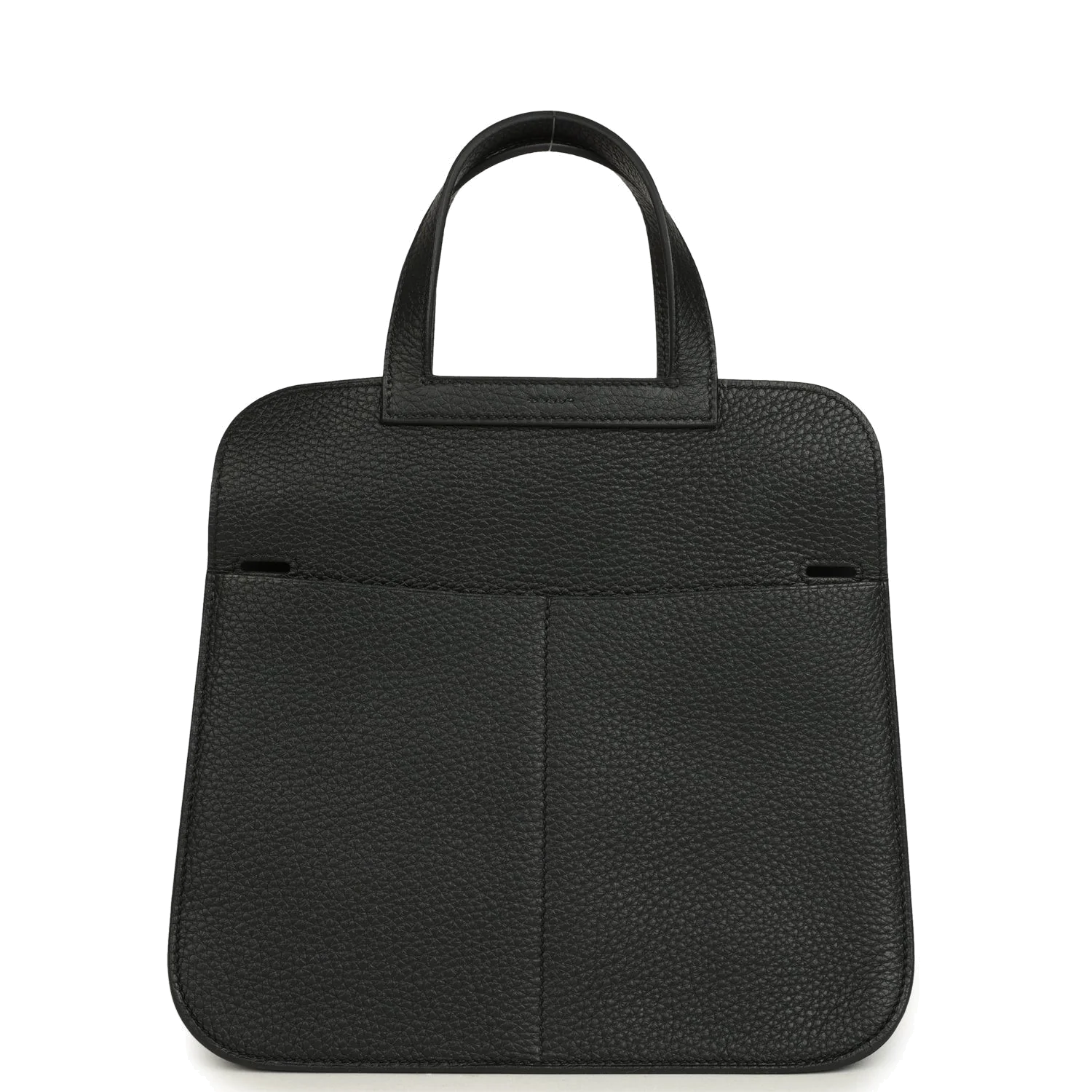 Hermes Halzan 25 Black Clemence Gold Hardware — фото 7