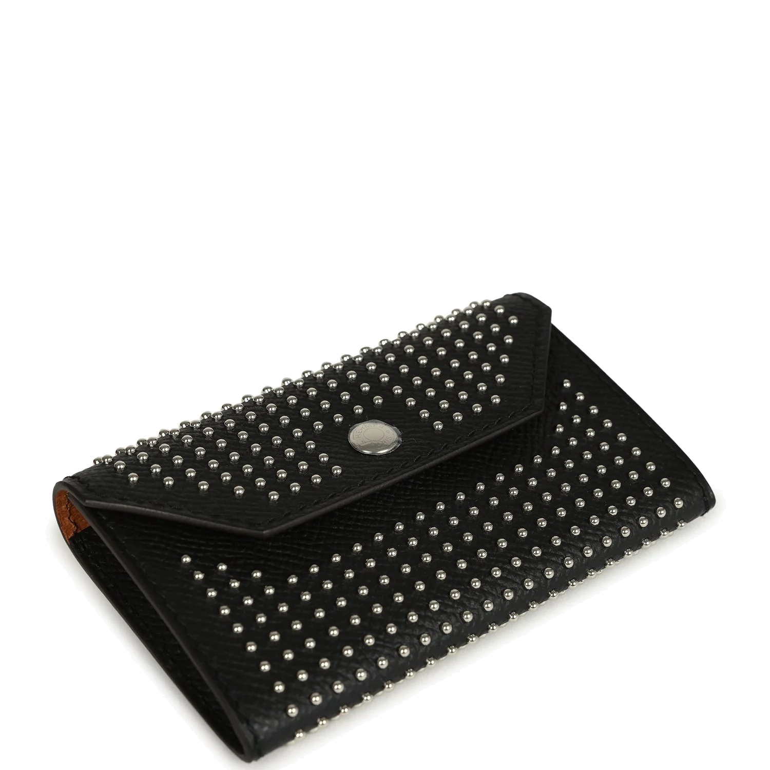 Hermes Kelly Pocket 18 Studded Belt Black Epsom Palladium Hardware — фото 7