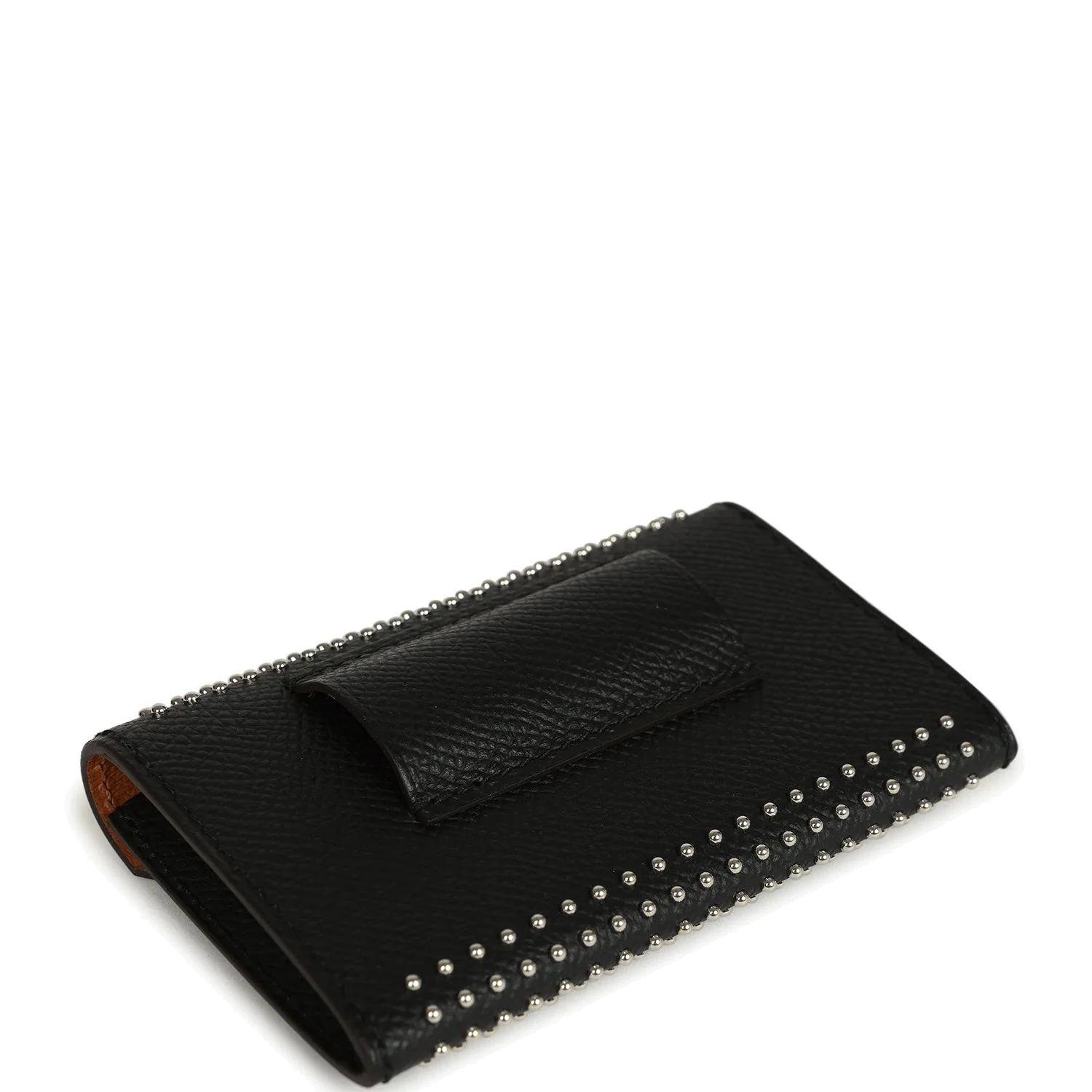 Hermes Kelly Pocket 18 Studded Belt Black Epsom Palladium Hardware — фото 8