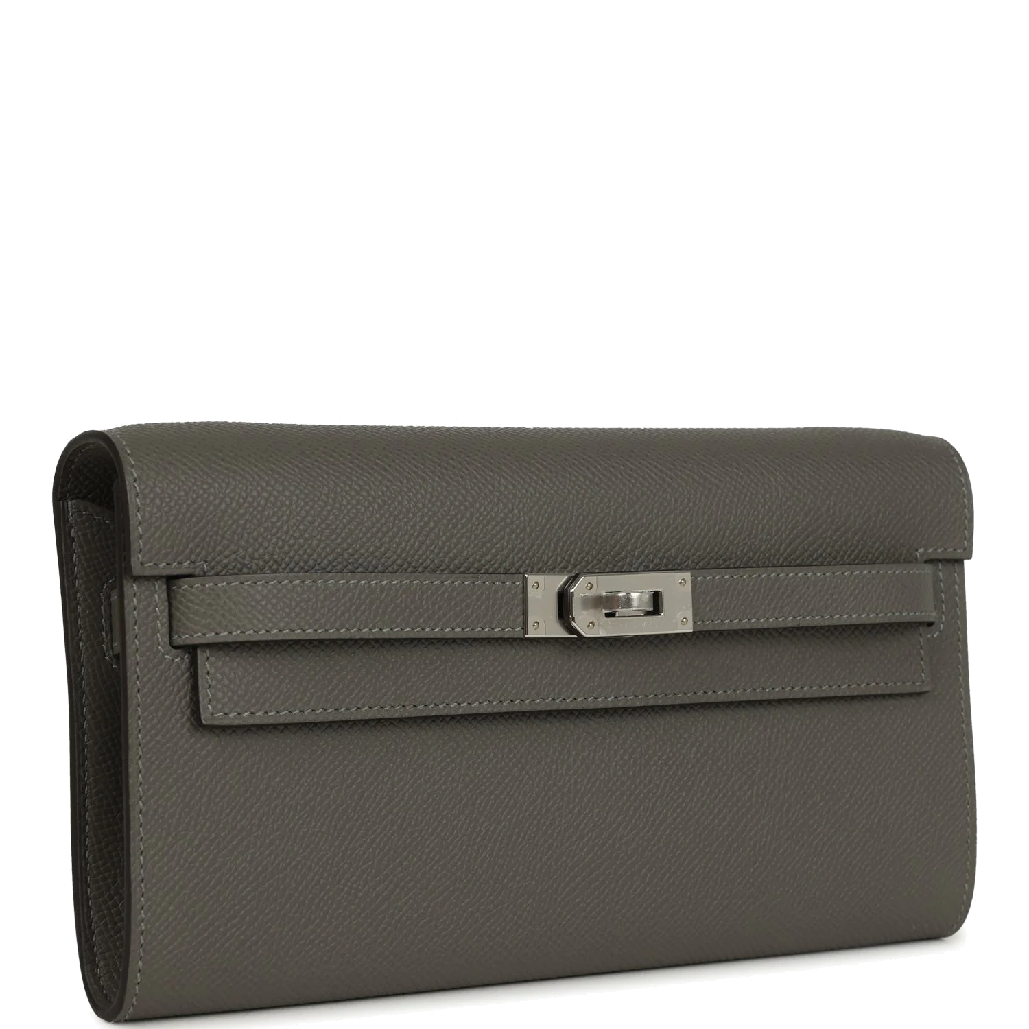 Hermes Kelly Wallet To Go Gris Meyer Epsom Palladium Hardware — фото 3