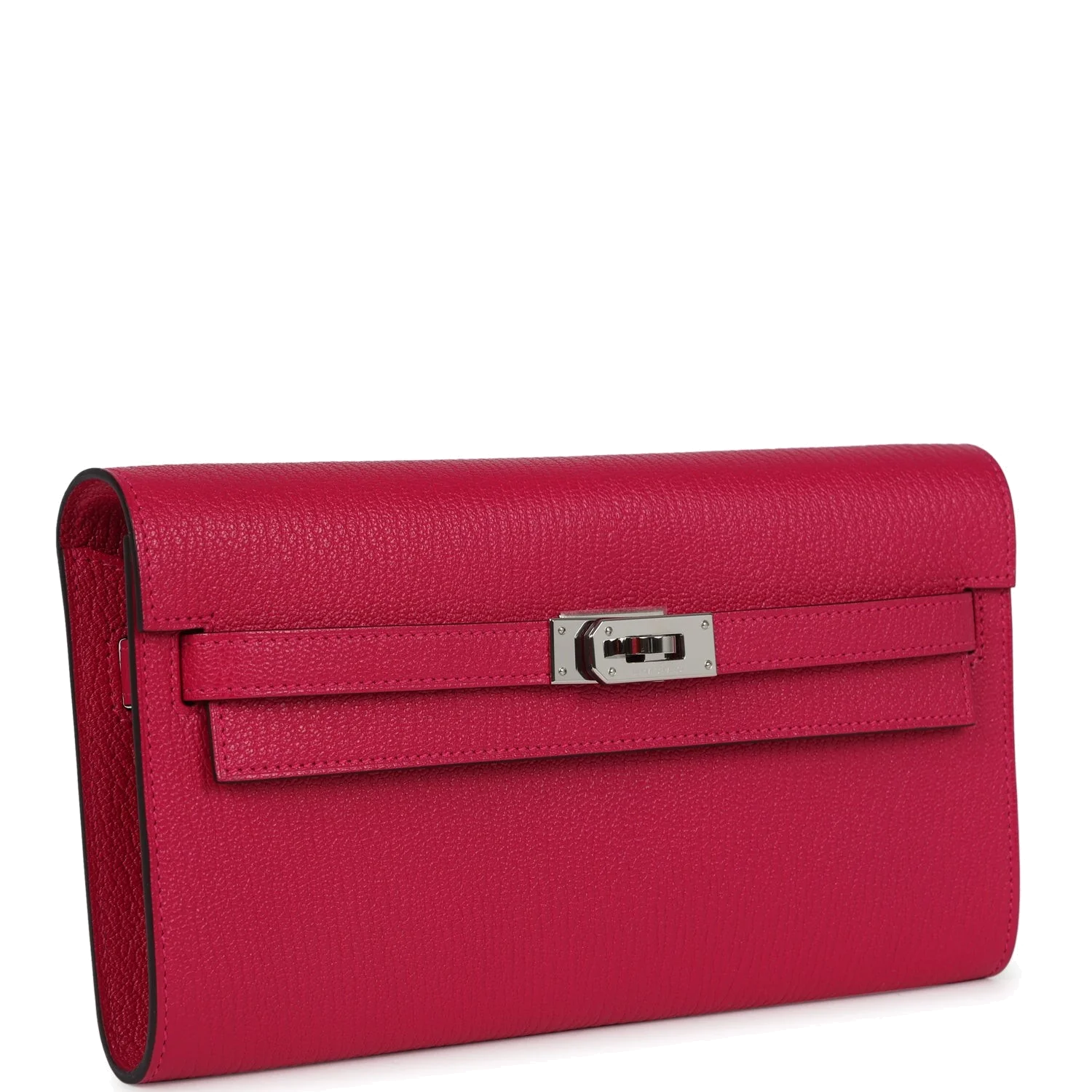 Hermes Kelly Wallet To Go Rose Mexico Chevre Palladium Hardware — фото 3
