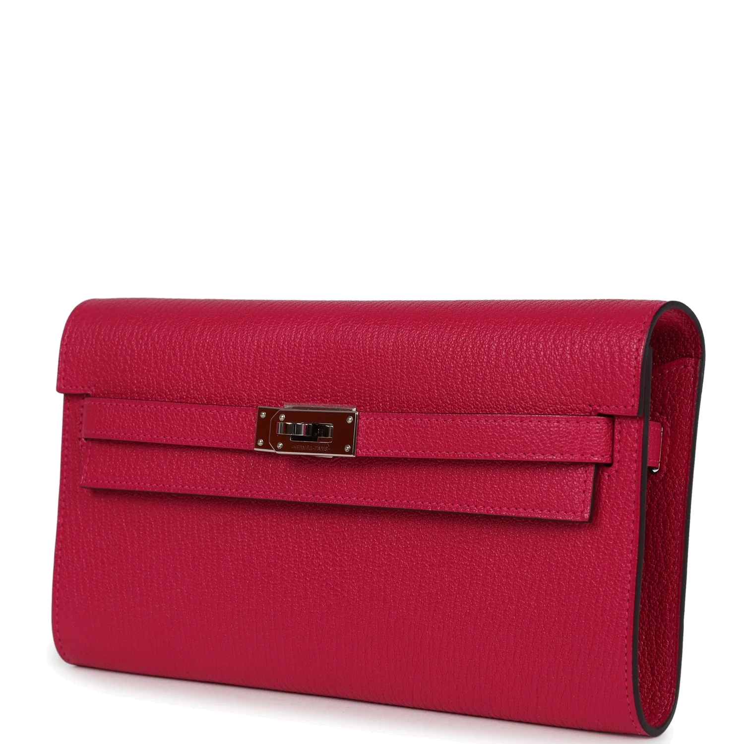 Hermes Kelly Wallet To Go Rose Mexico Chevre Palladium Hardware — фото 6