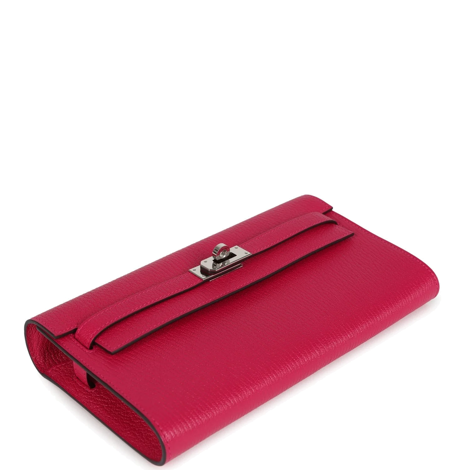 Hermes Kelly Wallet To Go Rose Mexico Chevre Palladium Hardware — фото 7