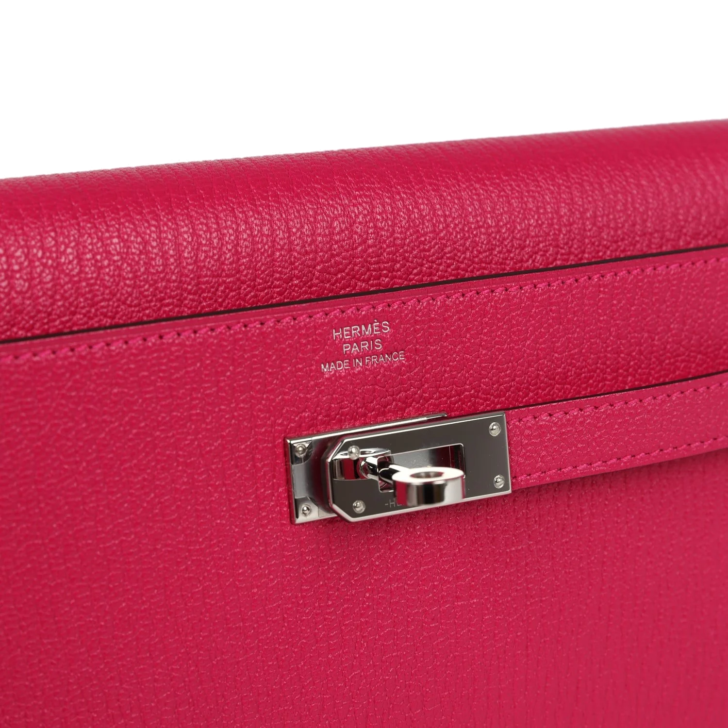Hermes Kelly Wallet To Go Rose Mexico Chevre Palladium Hardware — фото 8