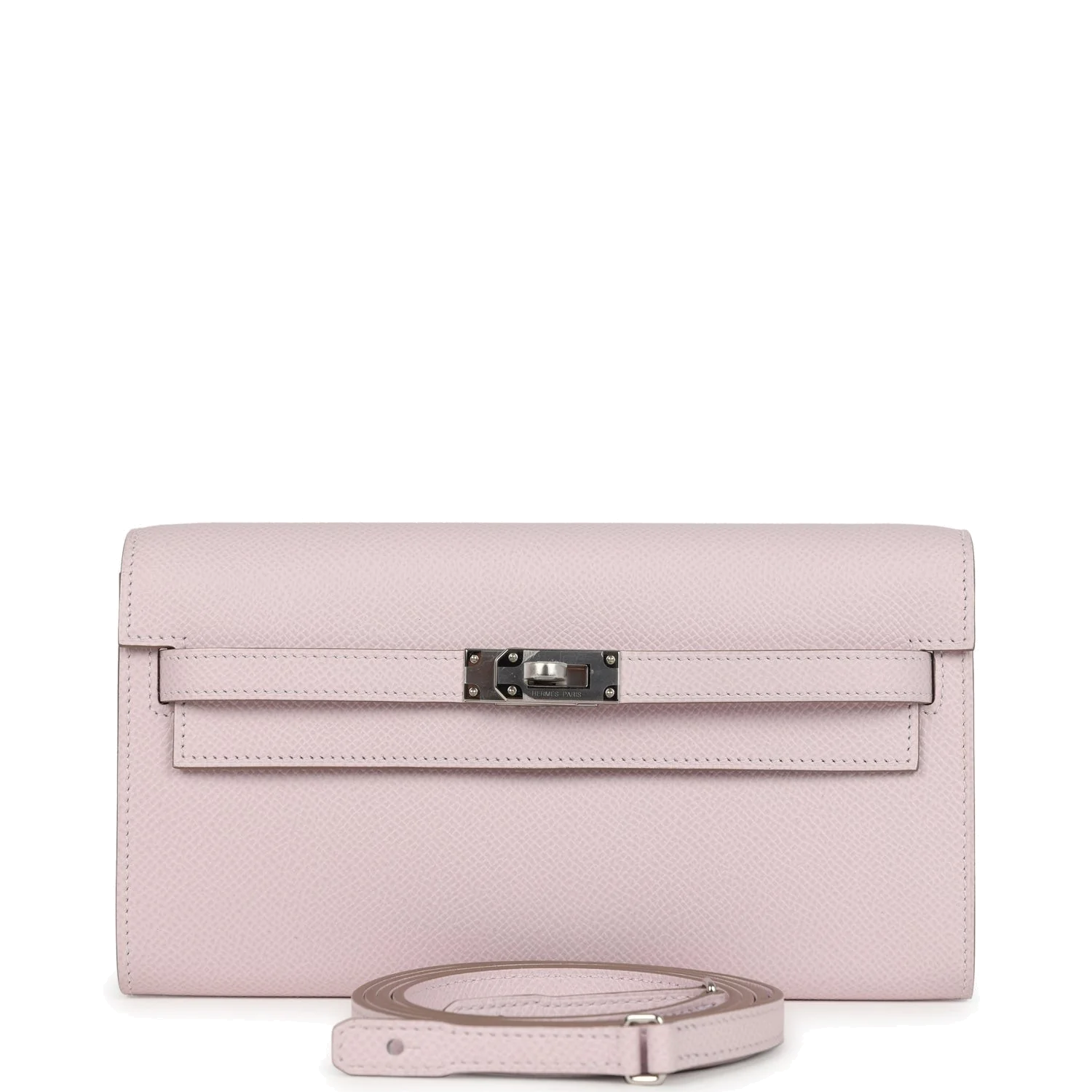 Hermes Kelly Wallet To Go Mauve Pale Epsom Palladium Hardware — фото 2