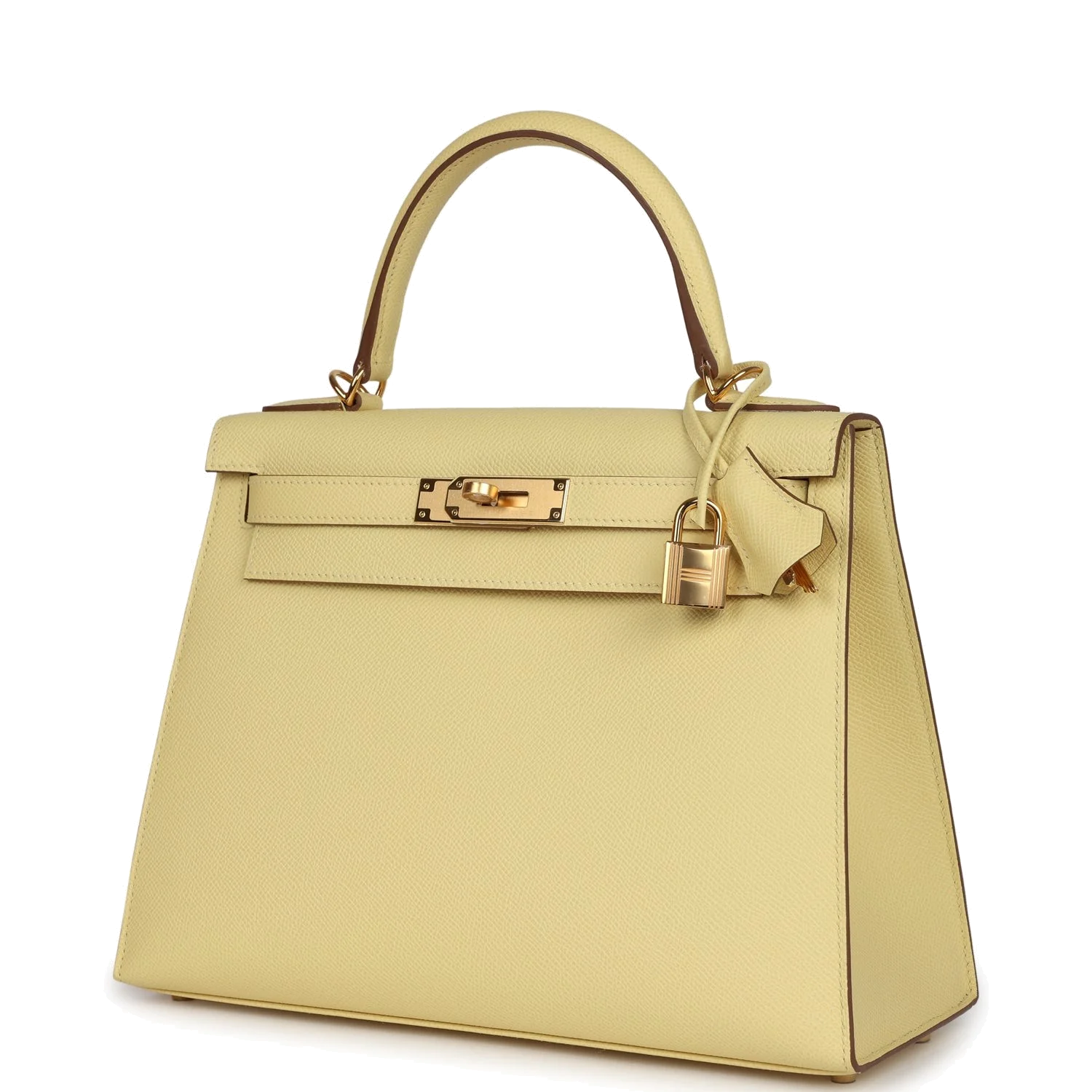 Hermes Kelly Sellier 28 Jaune Poussin Epsom Gold Hardware — фото 4