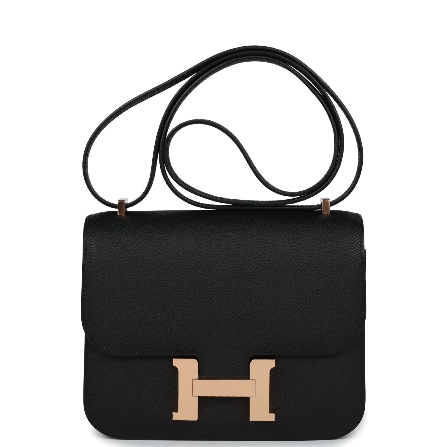 Hermes Constance 18 Black Epsom Rose Gold Hardware Черный Epsom — фото 2