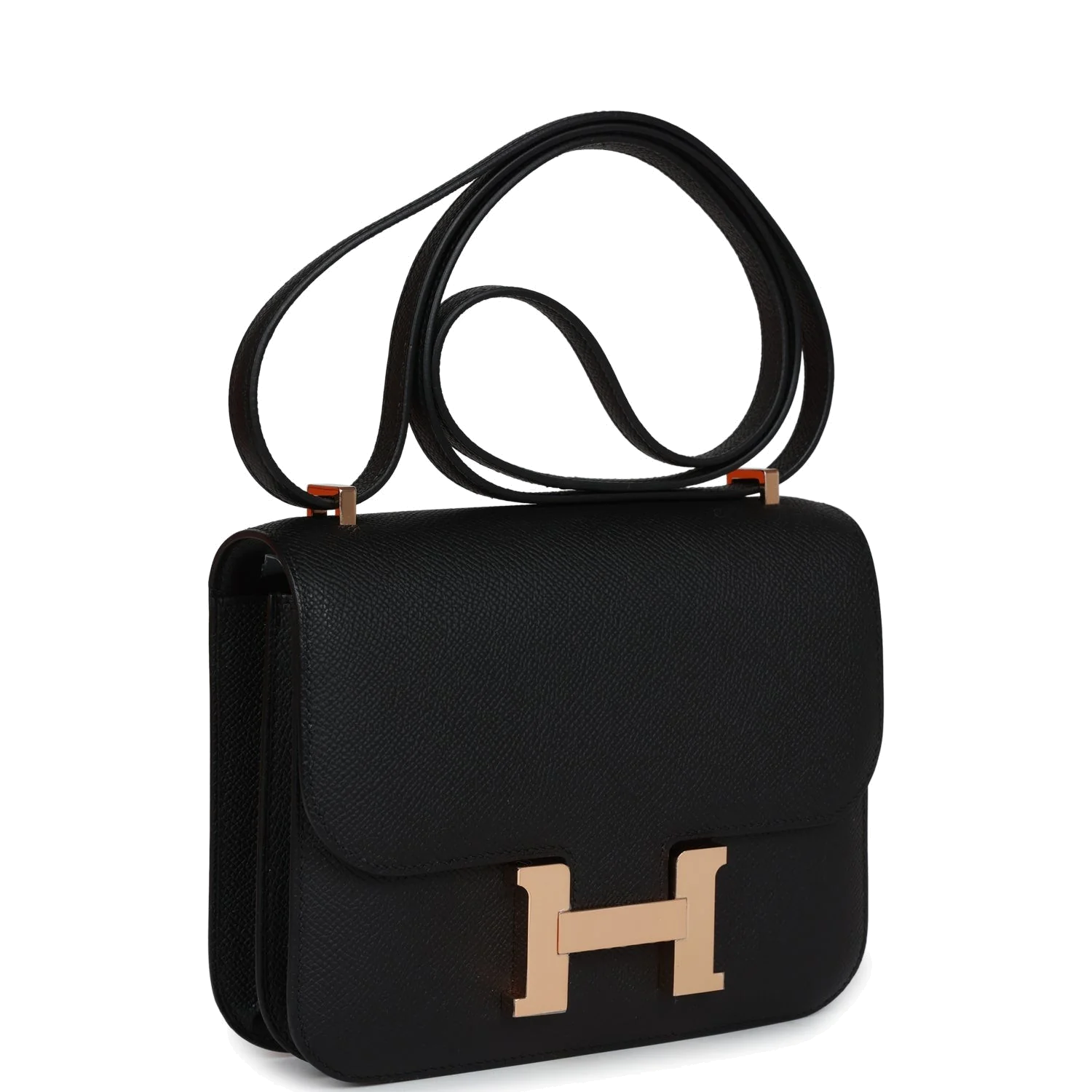 Hermes Constance 18 Black Epsom Rose Gold Hardware Черный Epsom — фото 3
