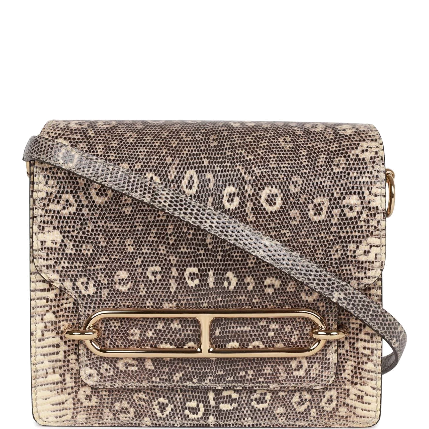 Hermes Mini Sac Roulis Ombre Lizard Varanus Salvator Gold Hardware — фото 2