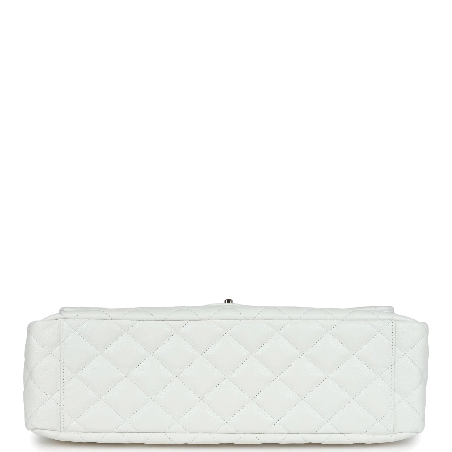 Chanel XXL Classic Single Flap Bag White Shiny Caviar — фото 7