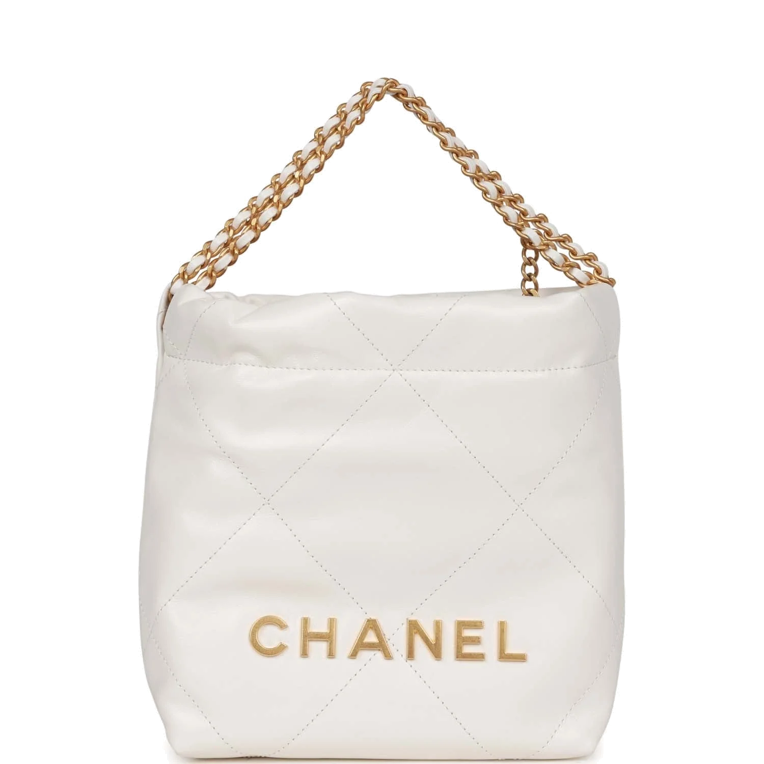 Chanel Mini 22 Bag White Calfskin — фото 2