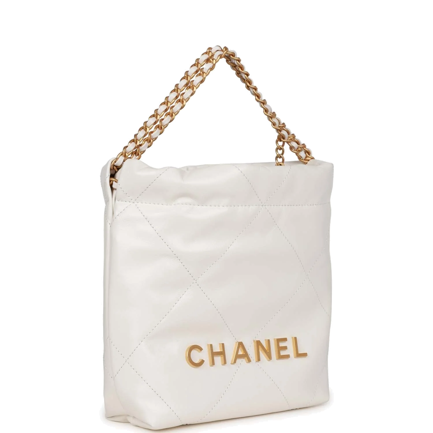 Chanel Mini 22 Bag White Calfskin — фото 3