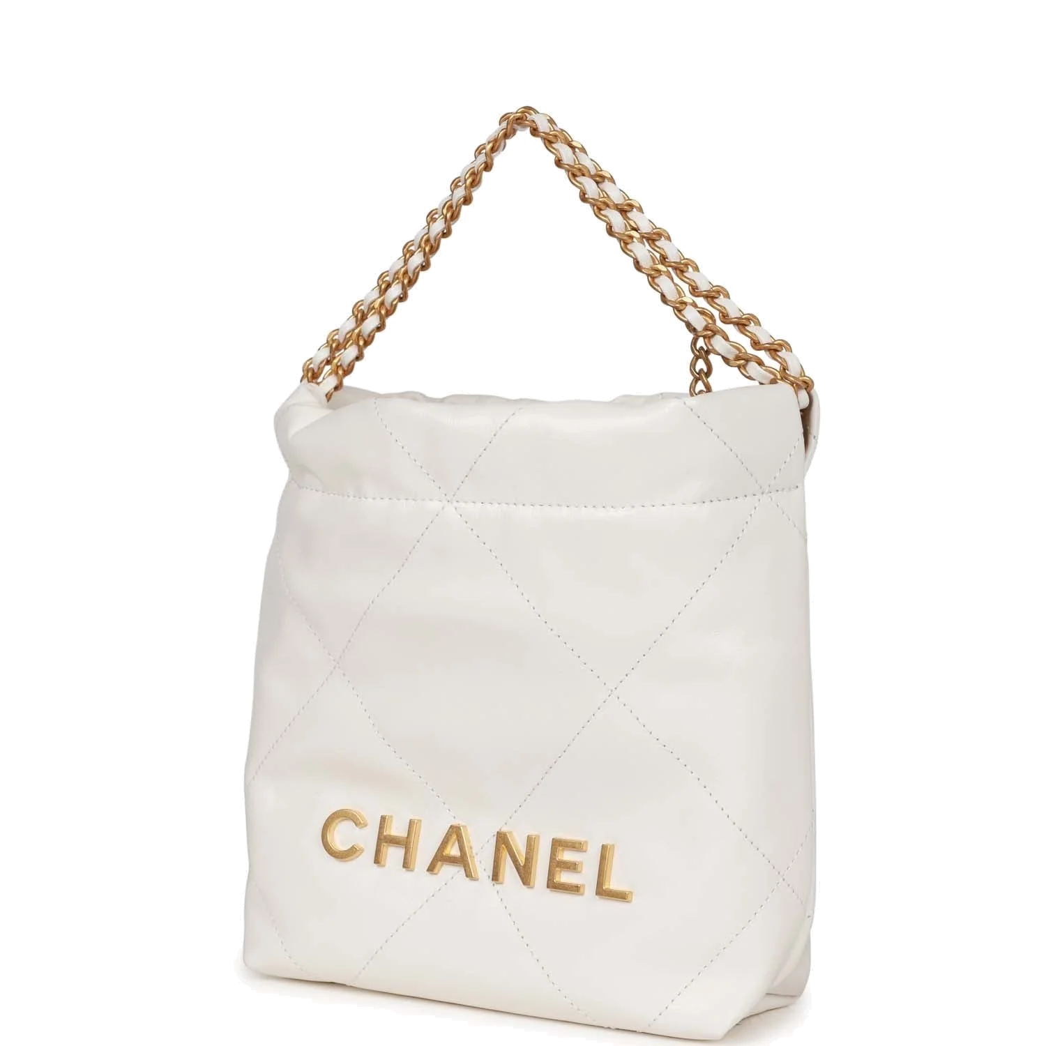 Chanel Mini 22 Bag White Calfskin — фото 6