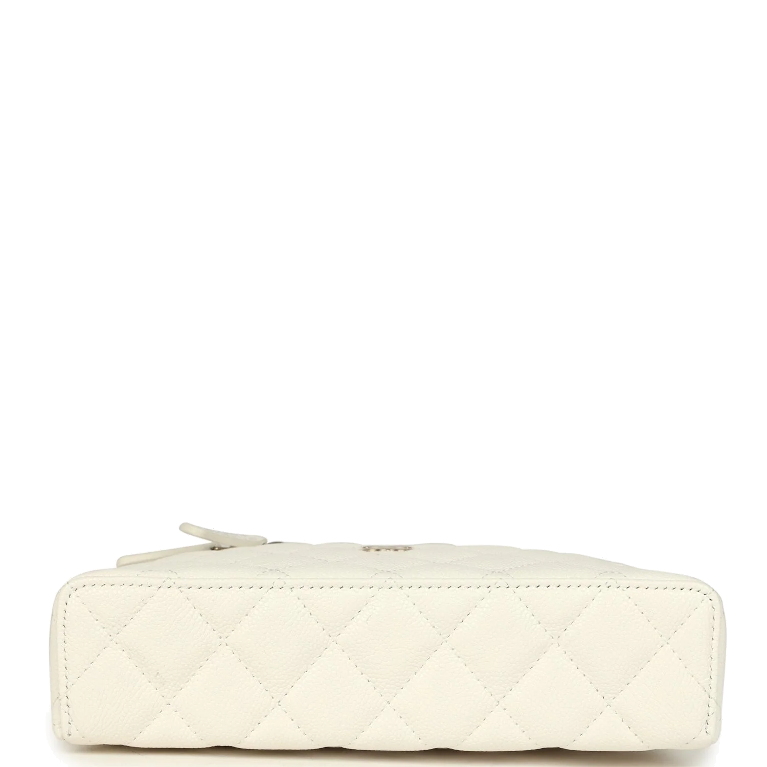 Chanel Trendy Top Handle Long Vanity Case with Chain White Caviar — фото 7