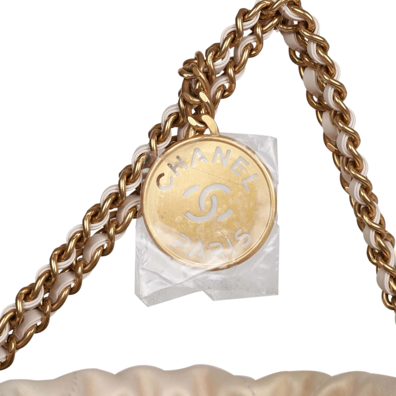 Chanel Mini 22 Bag Champagne Iridescent Calfskin — фото 7