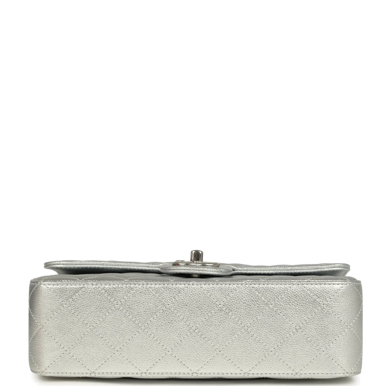 Chanel Small CC Crush Flap Bag Silver Metallic Caviar — фото 7
