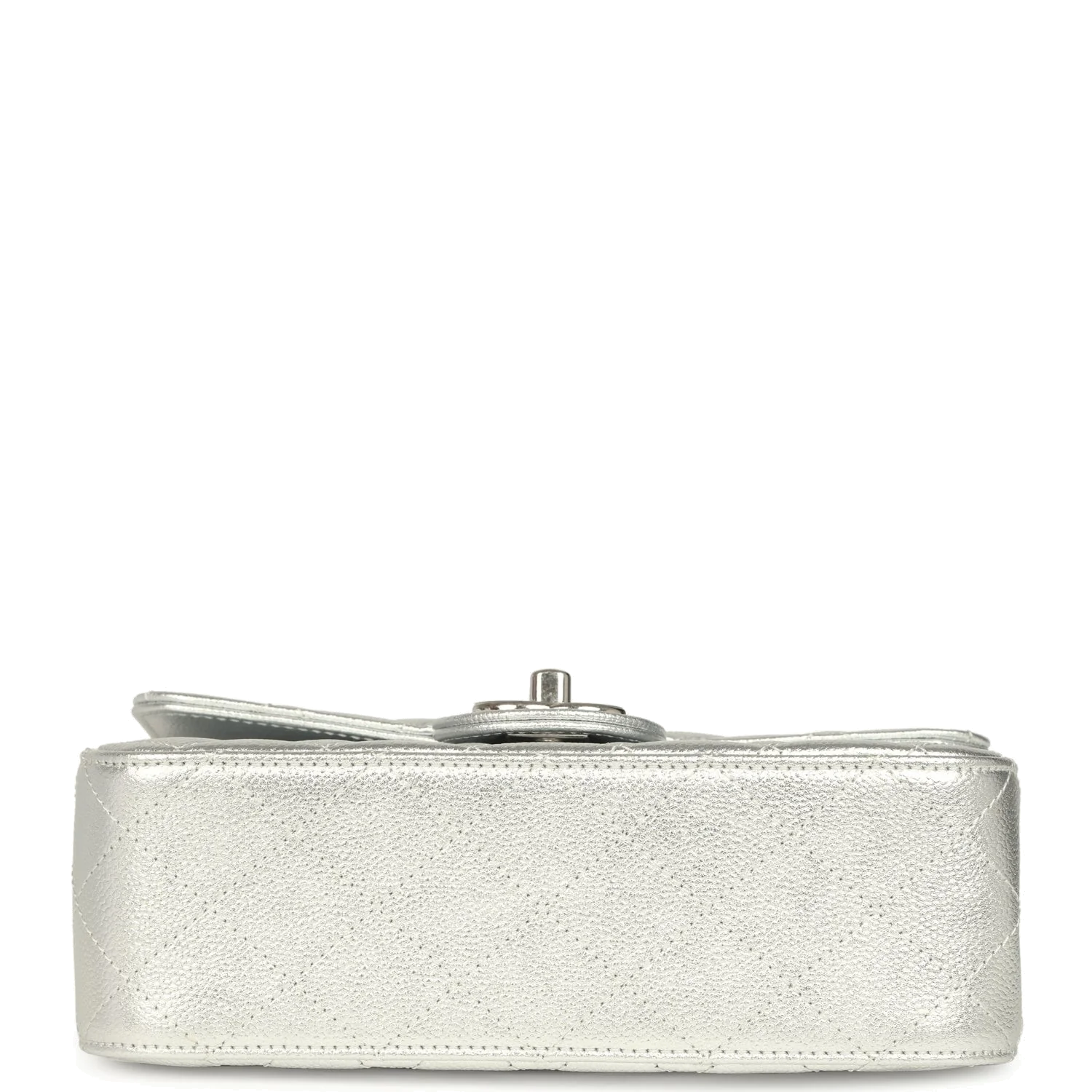 Chanel Mini CC Crush Flap Bag Silver Metallic Caviar — фото 7