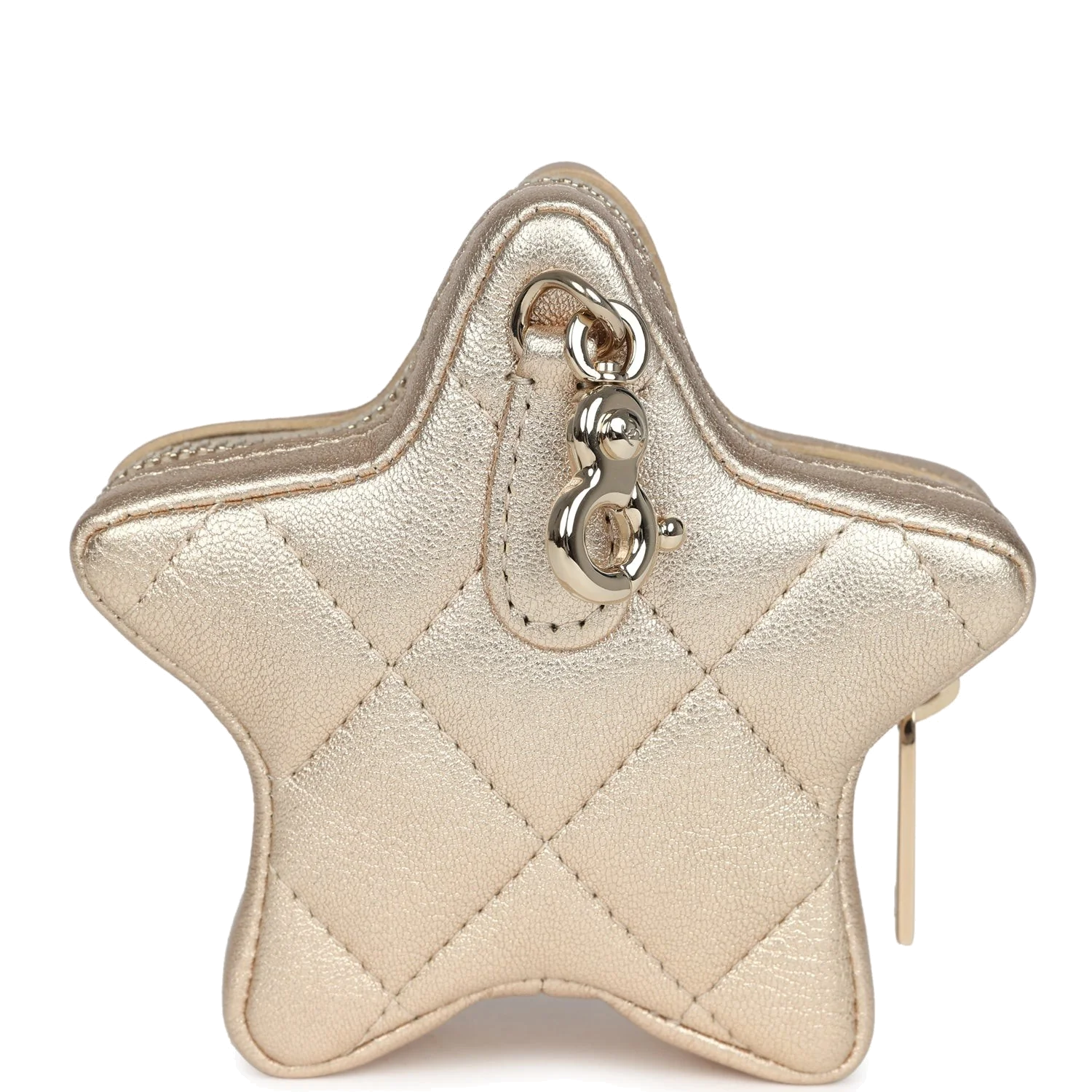 Chanel Walk Of Fame Star Clip-On Coin Purse Metallic Gold Goatskin — фото 5