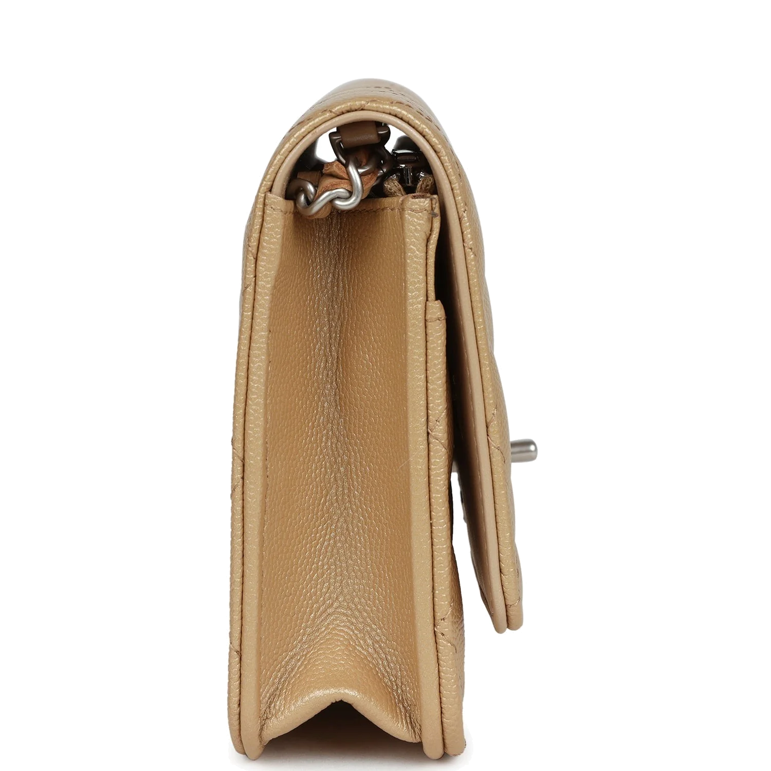 Chanel Wallet On Chain WOC Beige Iridescent Caviar — фото 4