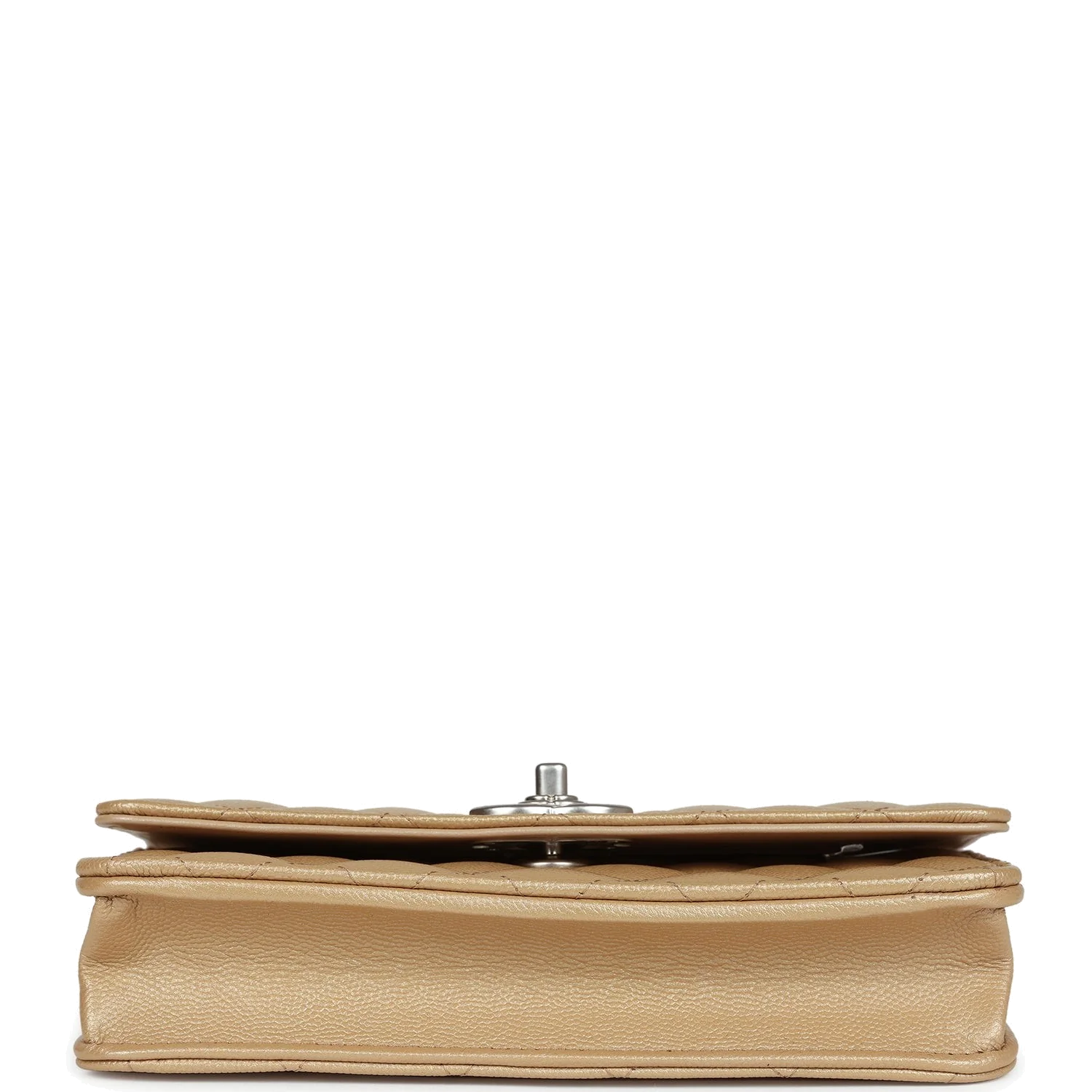 Chanel Wallet On Chain WOC Beige Iridescent Caviar — фото 7