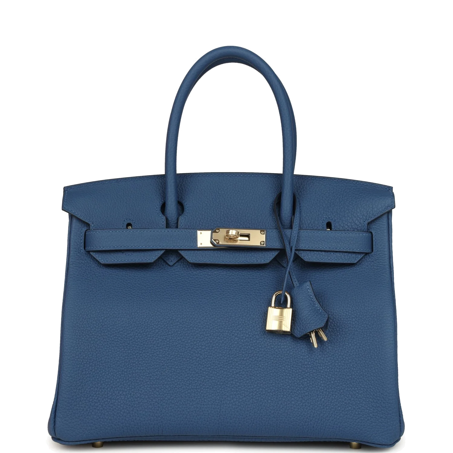 Hermes Birkin 30 Bleu Tie Togo Permabrass Hardware Синий Тай — фото 2